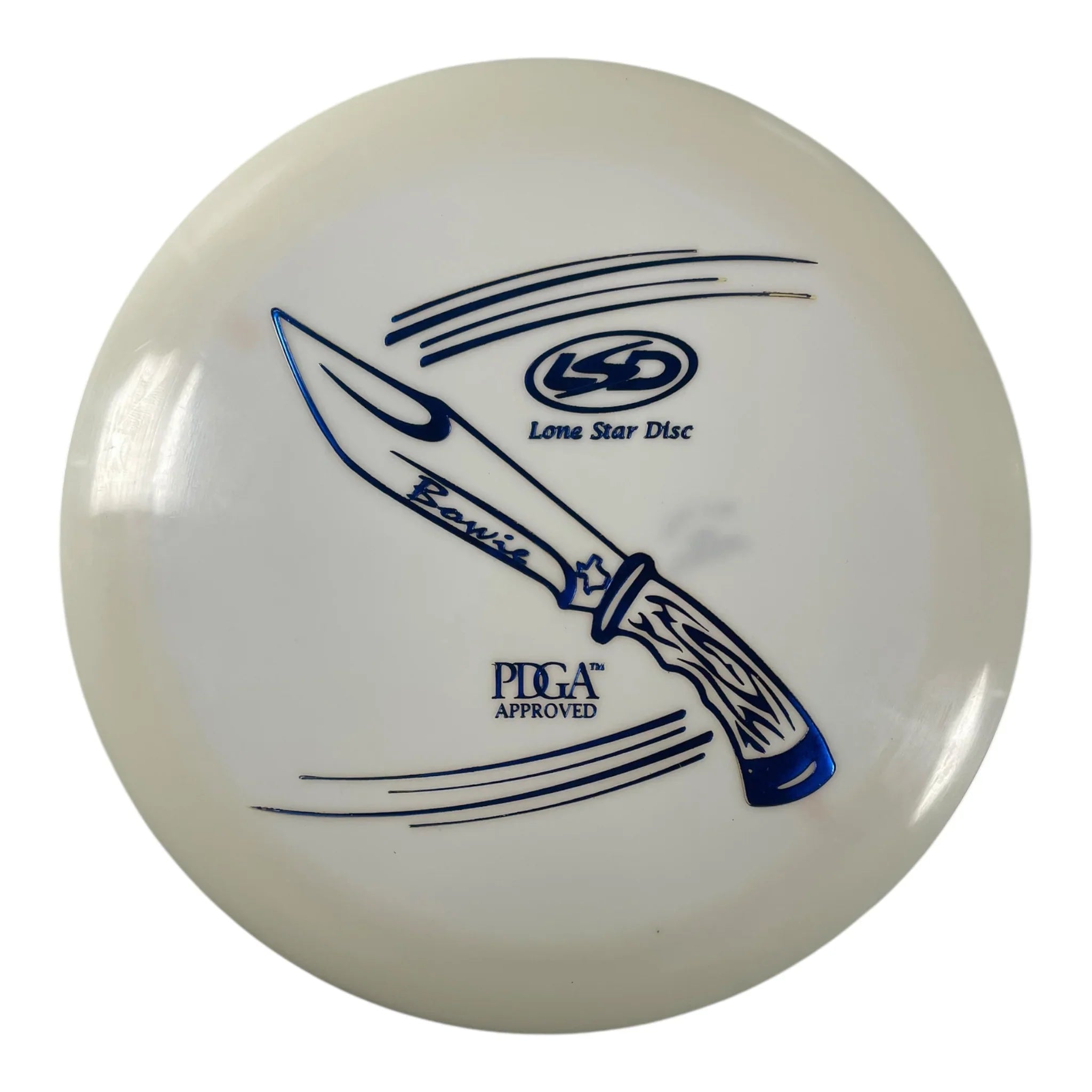 Lone Star Disc Bowie | Alpha | White/Blue 173g Disc Golf