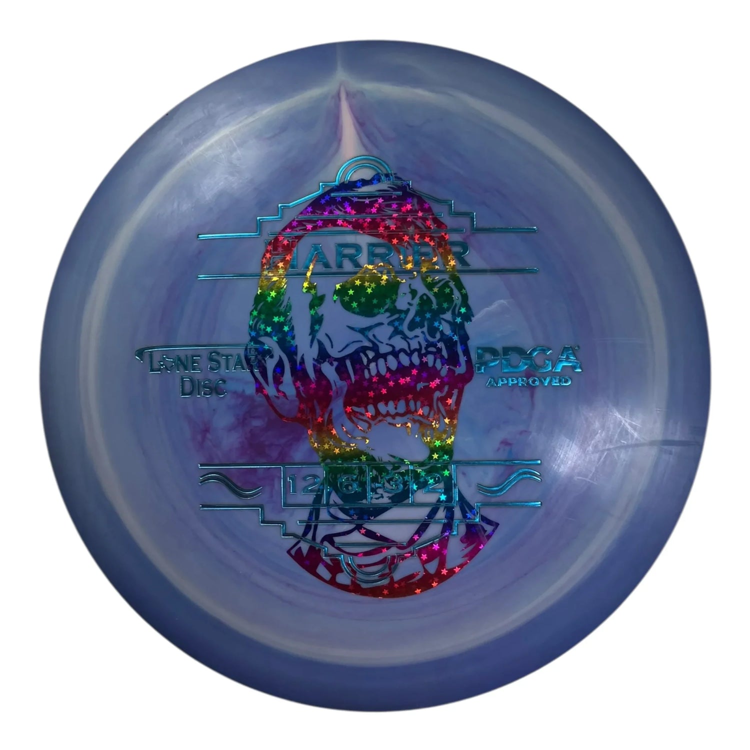 Lone Star Disc Harrier - Used Like New | Bravo | Blue/Rainbow 174g (Misprint) Disc Golf