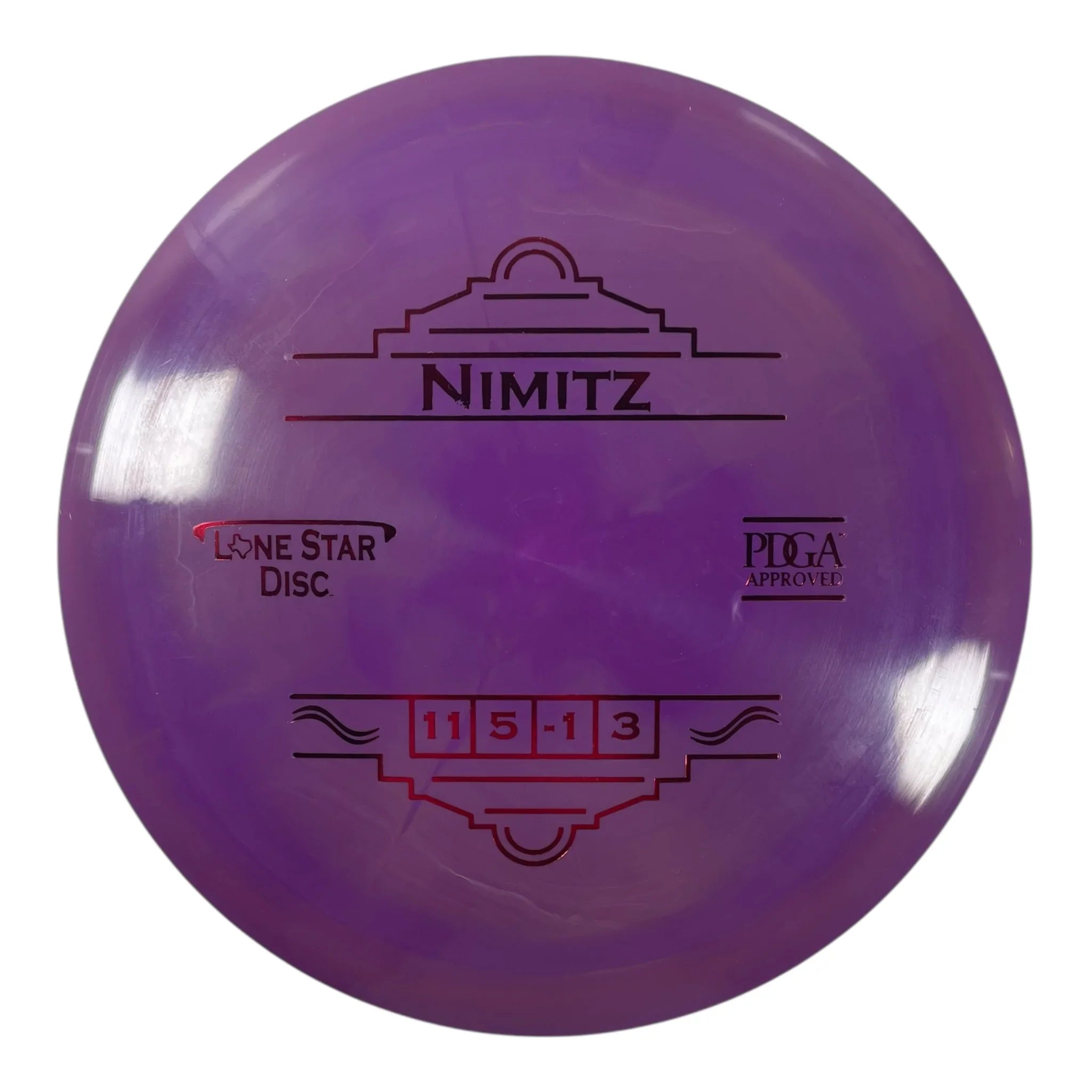 Lone Star Disc Nimitz | Alpha | Purple/Red 173g Disc Golf