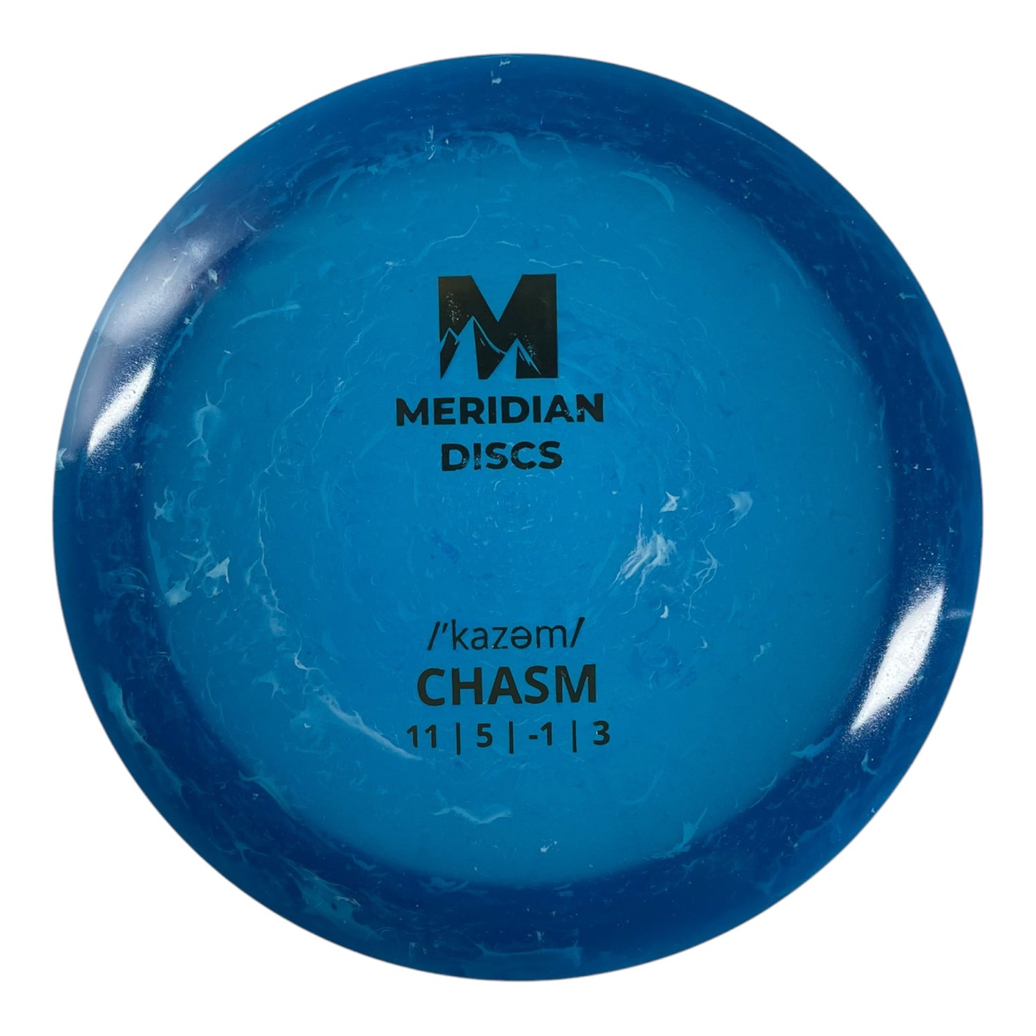 Meridian Discs Chasm | Marbled Clarus | Blue/Gold 175-176g Disc Golf