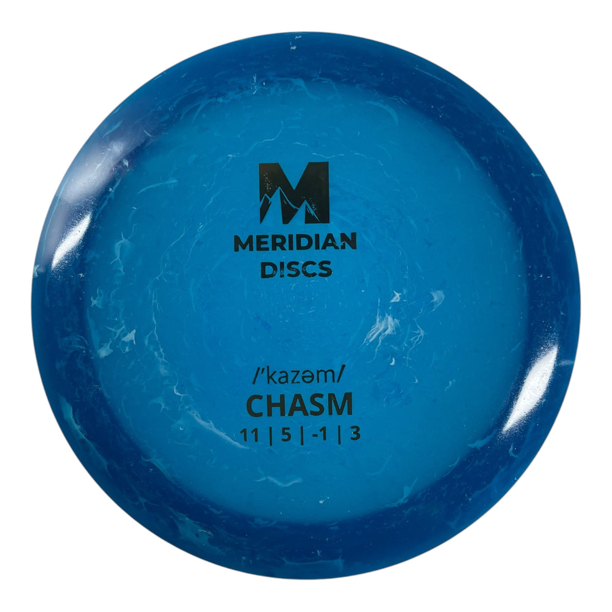 Meridian Discs Chasm | Marbled Clarus | Blue/Gold 175-176g Disc Golf