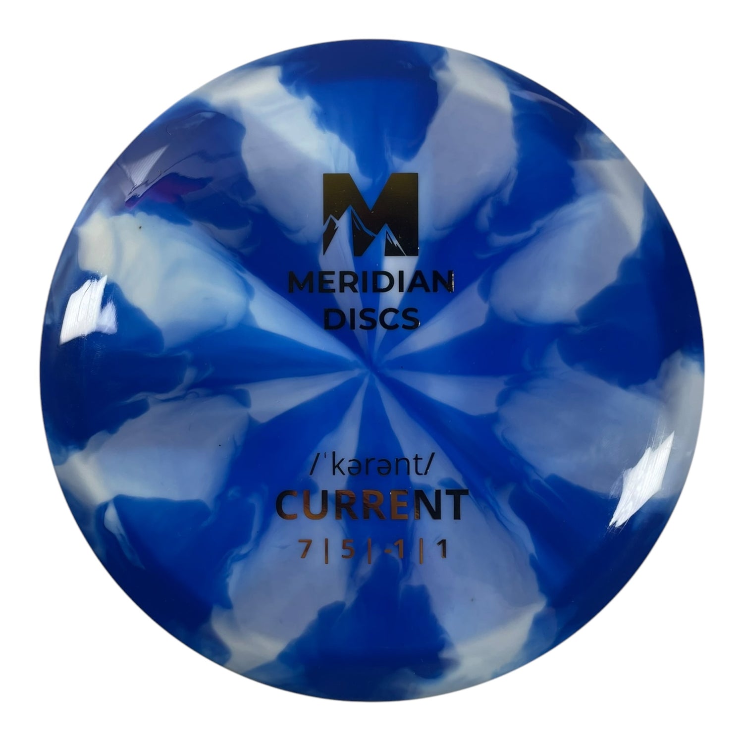 Meridian Discs Current | Marbled Slate | Blue/Gold 173g Disc Golf