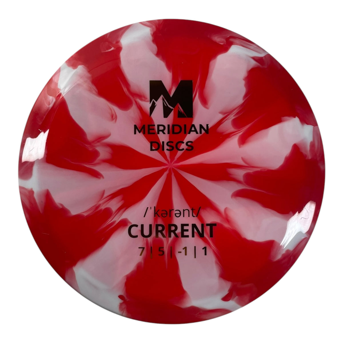 Meridian Discs Current | Marbled Slate | Red/Gold 173g Disc Golf