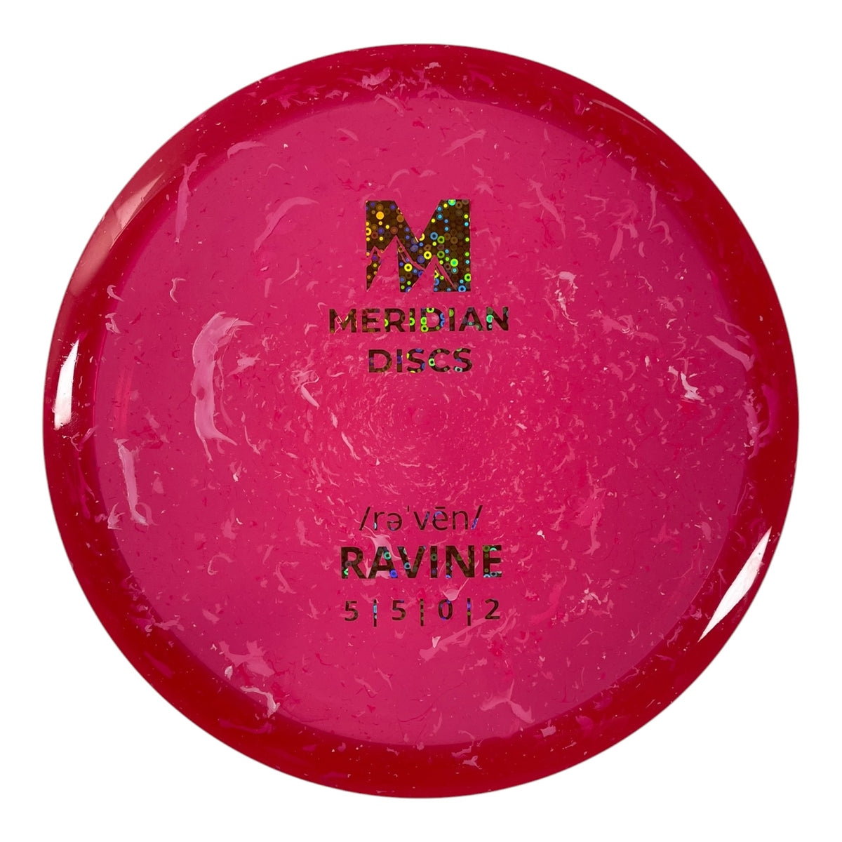 Meridian Discs Ravine | Marbled Clarus | Red/Gold Sparkle 179g Disc Golf