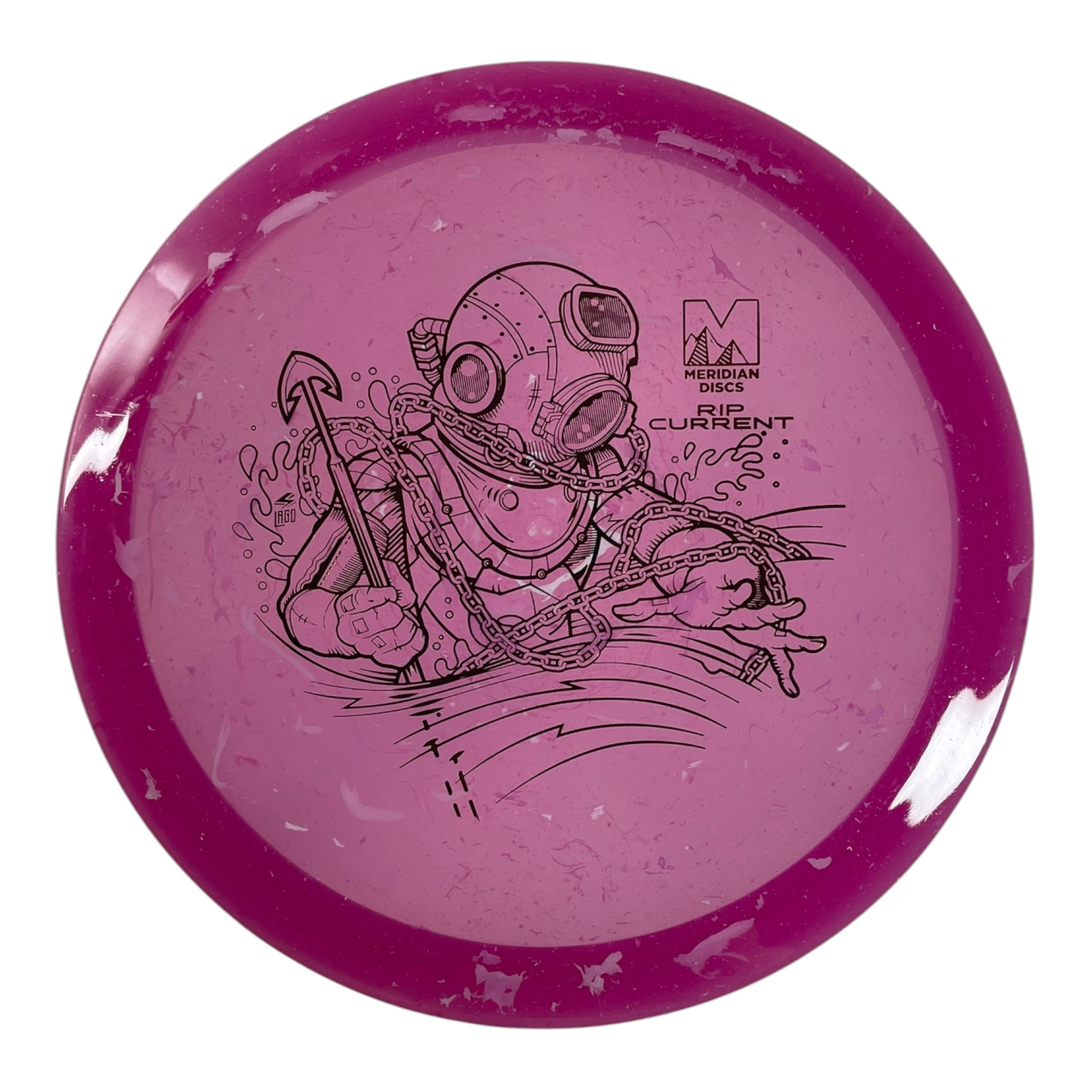 Meridian Discs Rip Current | Marbled Clarus | Pink/Gold 174g Disc Golf