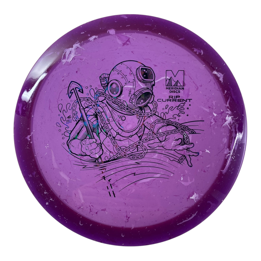 Meridian Rip Current | Marble Clarus | Purple/Black 174g Disc Golf