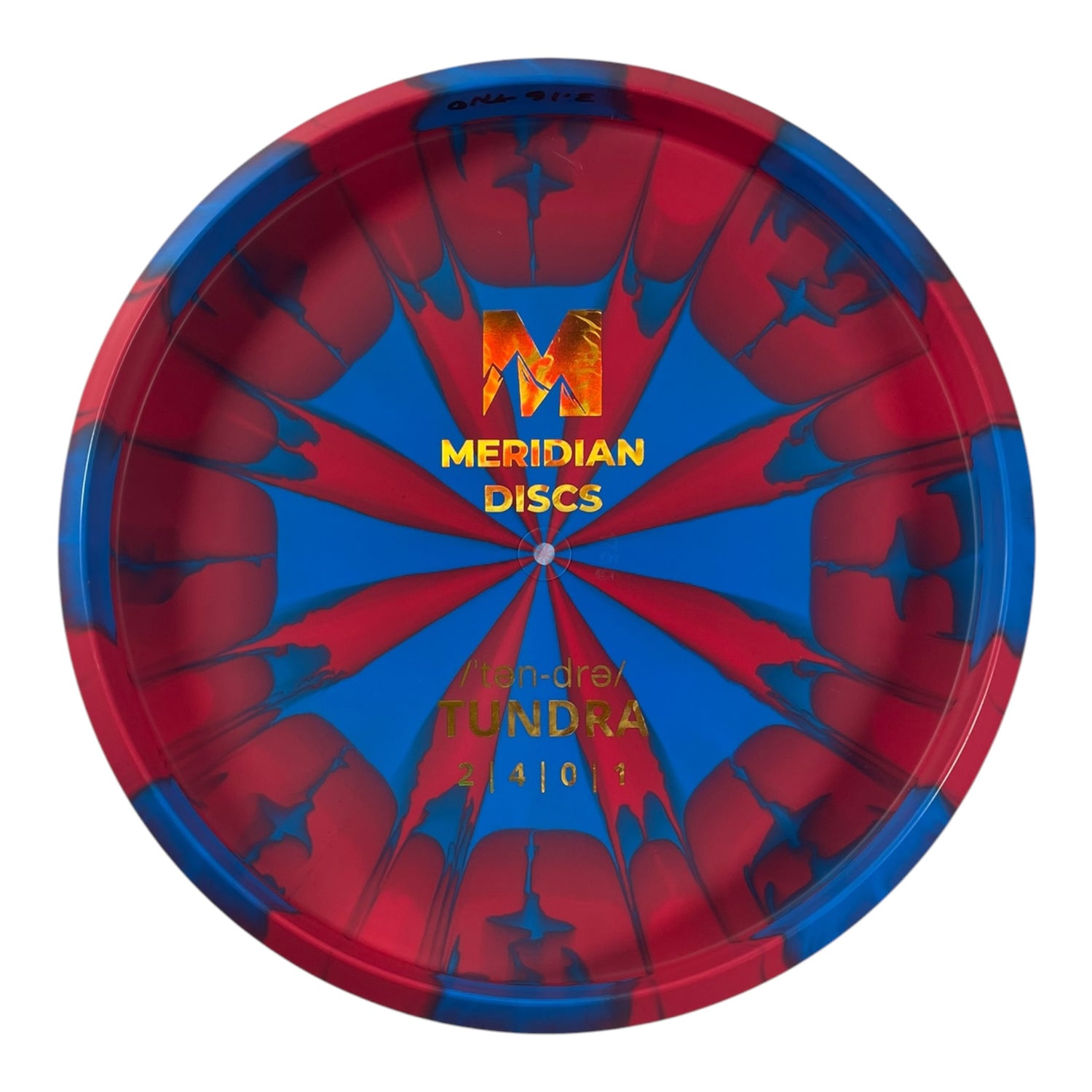 Meridian Discs Tundra | Marbled Graphite | Blue/Gold 175g Disc Golf