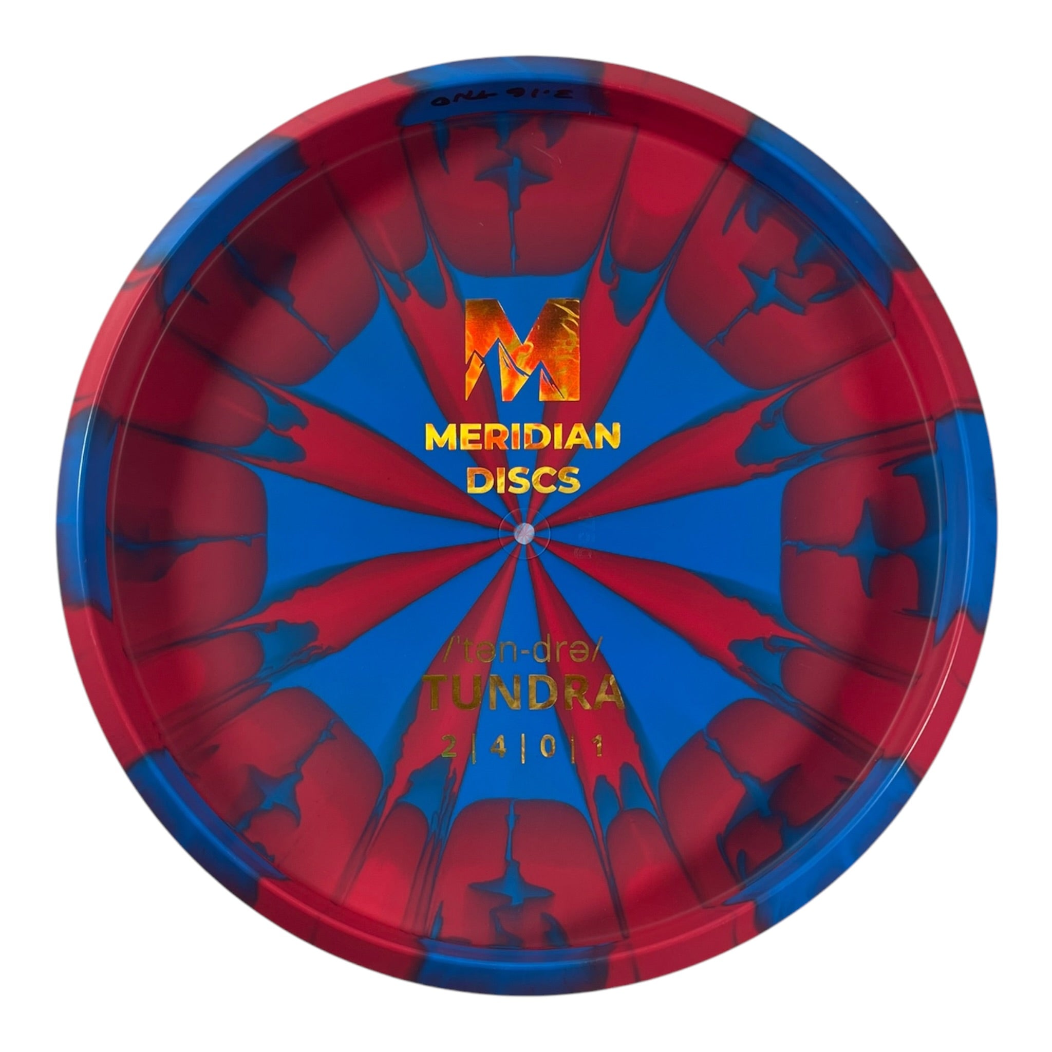 Meridian Discs Tundra | Marbled Graphite | Blue/Gold 175g Disc Golf