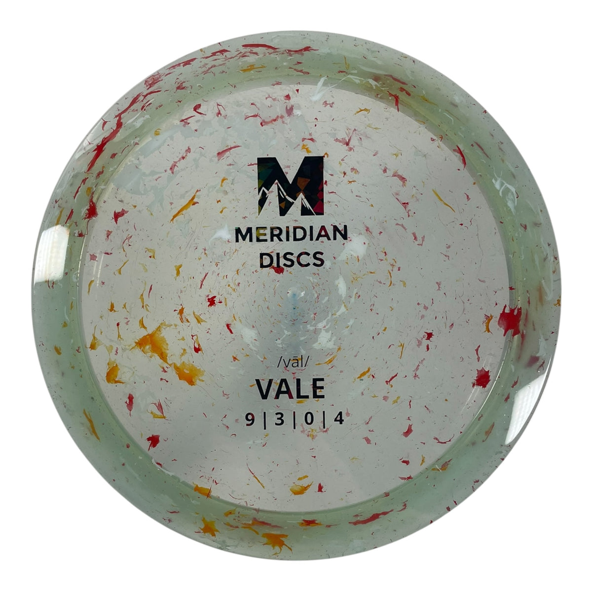 Meridian Discs Vale | Marbled Clarus | Clear/Black Holo 175g Disc Golf