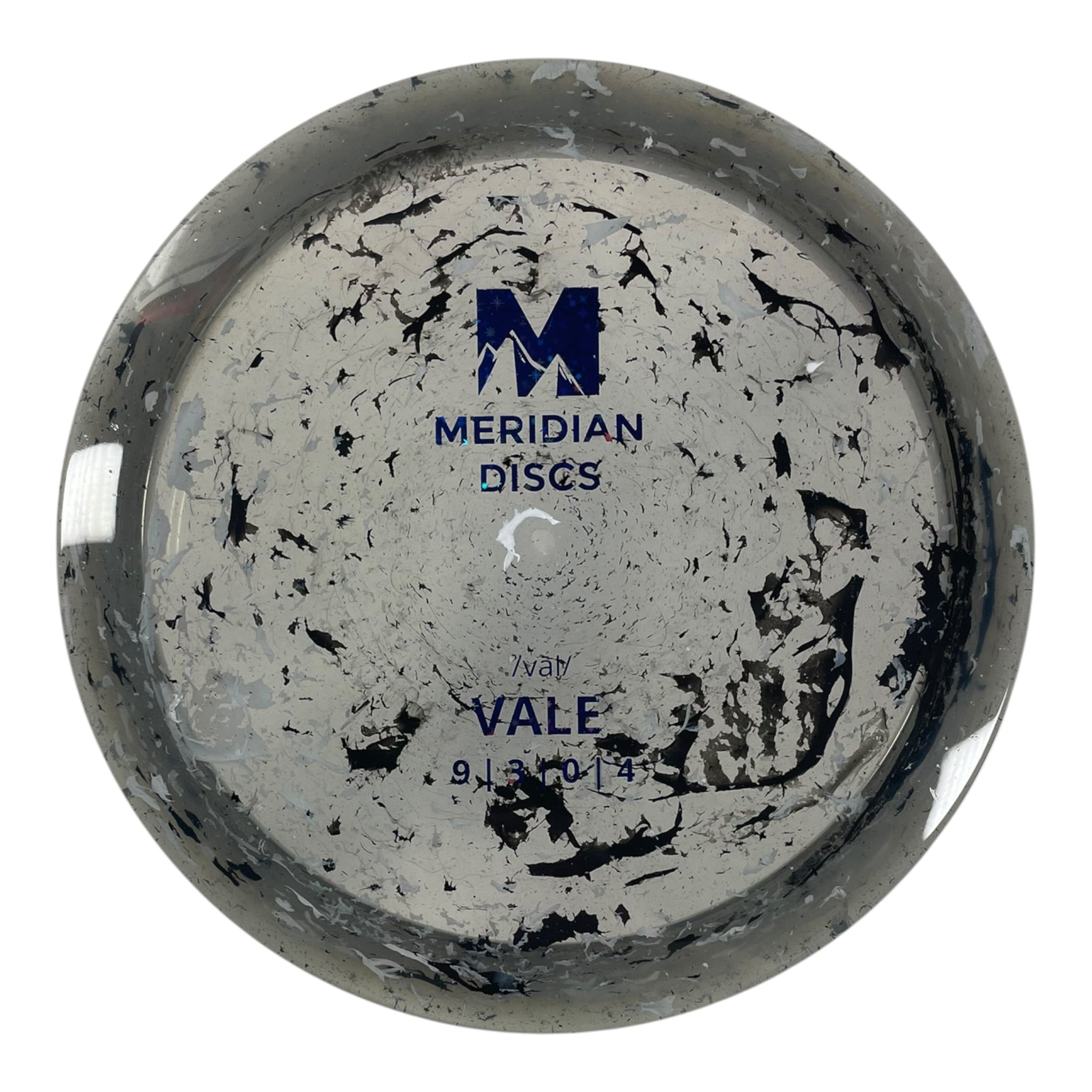 Meridian Discs Vale | Marbled Clarus | Grey/Blue 174g Disc Golf