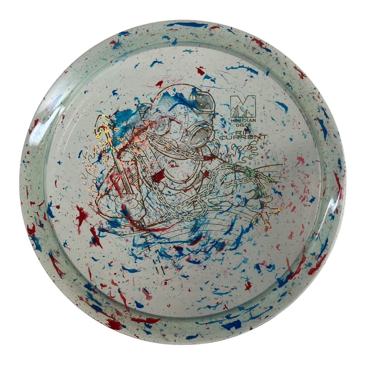 Meridian Rip Current | Marble Clarus | Blue/Gold 175g Disc Golf