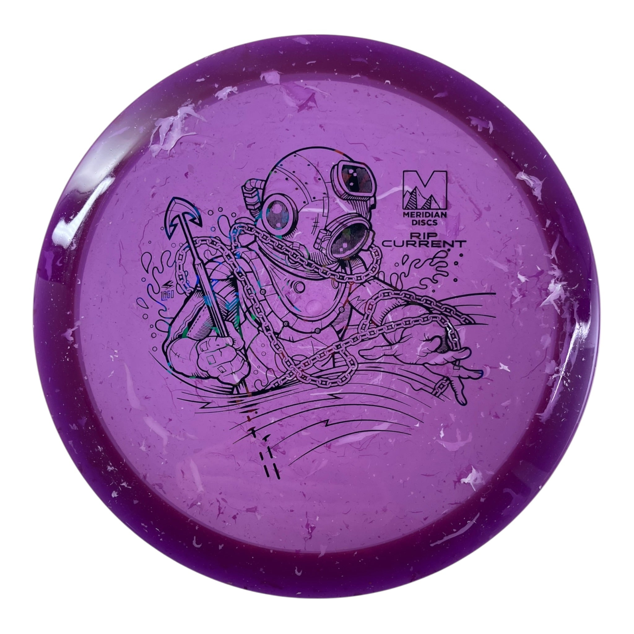 Meridian Rip Current | Marble Clarus | Purple/Black 174g Disc Golf