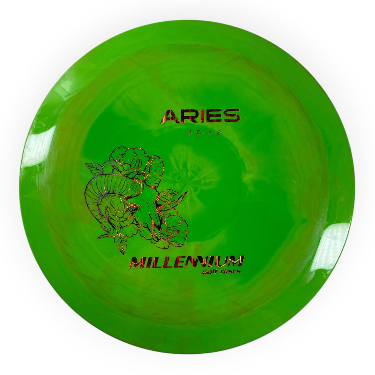Millennium Golf Discs Aries | Sirius Swirly | Green/Pink Holo 170g Disc Golf