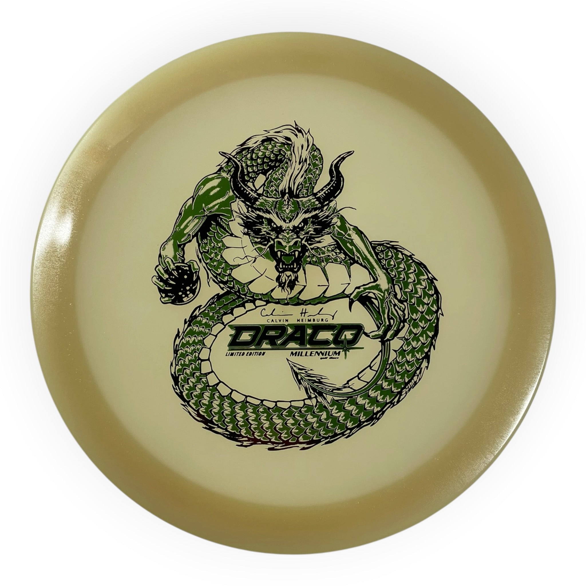 Millennium Golf Discs Draco | Quantum Proto Color Lunar | Glow/Green 174g (Calvin Heimburg) Disc Golf