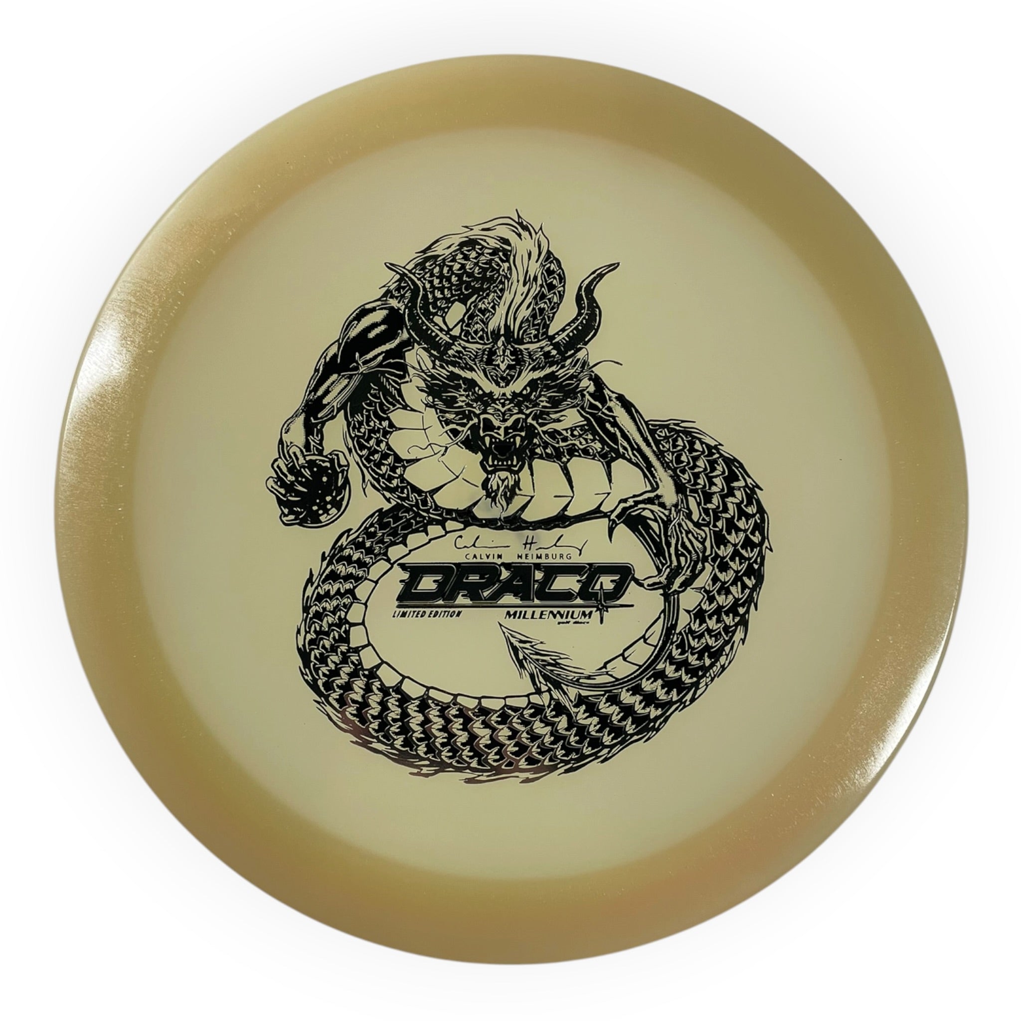 Millennium Golf Discs Draco | Quantum Proto Color Lunar | Glow/Silver 174g (Calvin Heimburg) Disc Golf