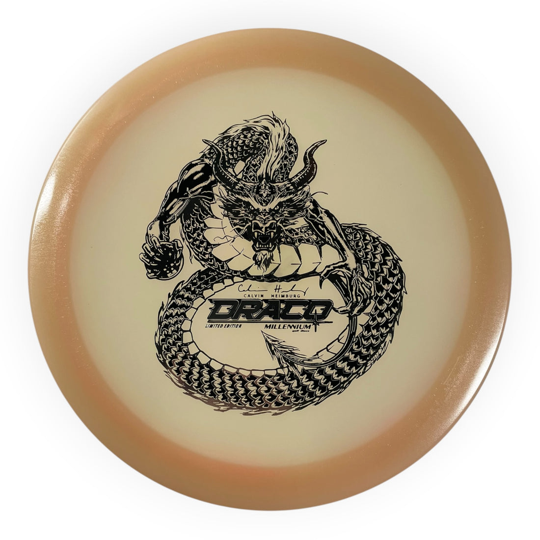 Millennium Golf Discs Draco | Quantum Proto Color Lunar | Orange/Silver 174g (Calvin Heimburg) Disc Golf