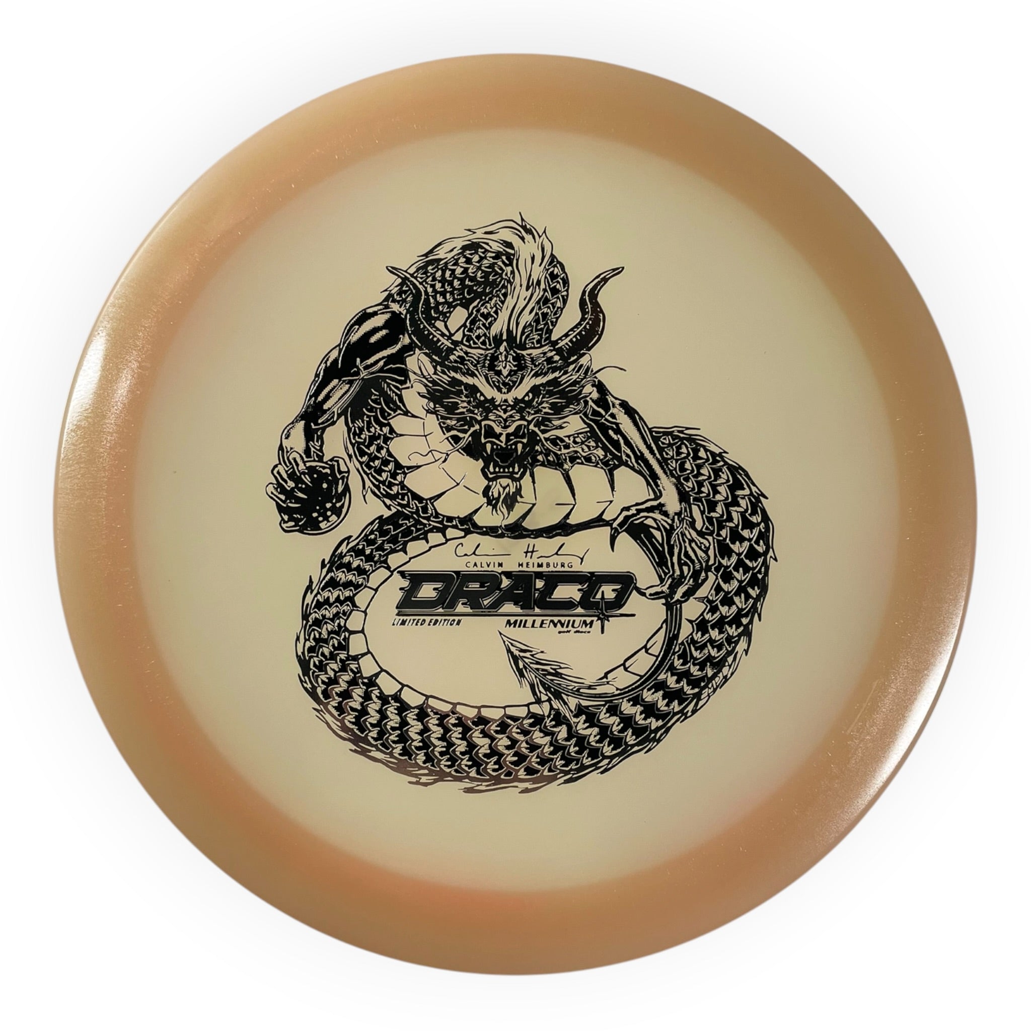 Millennium Golf Discs Draco | Quantum Proto Color Lunar | Orange/Silver 174g (Calvin Heimburg) Disc Golf
