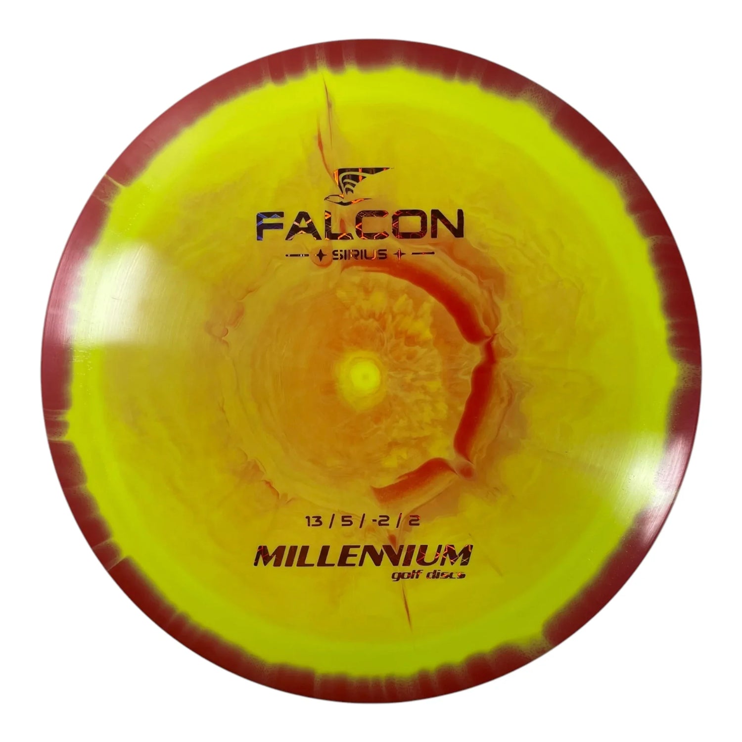 Millennium Golf Discs Falcon | Sirius Helio | Yellow/Pink Holo 171g Disc Golf