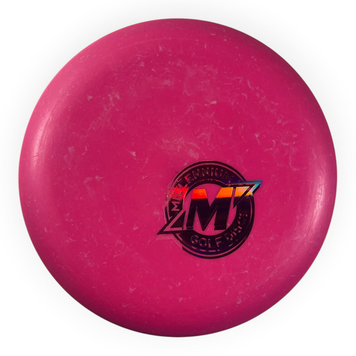 Millennium Golf Discs Omega Big Bead | Supersoft | Pink/Purple Holo 175g (X-Out) Disc Golf