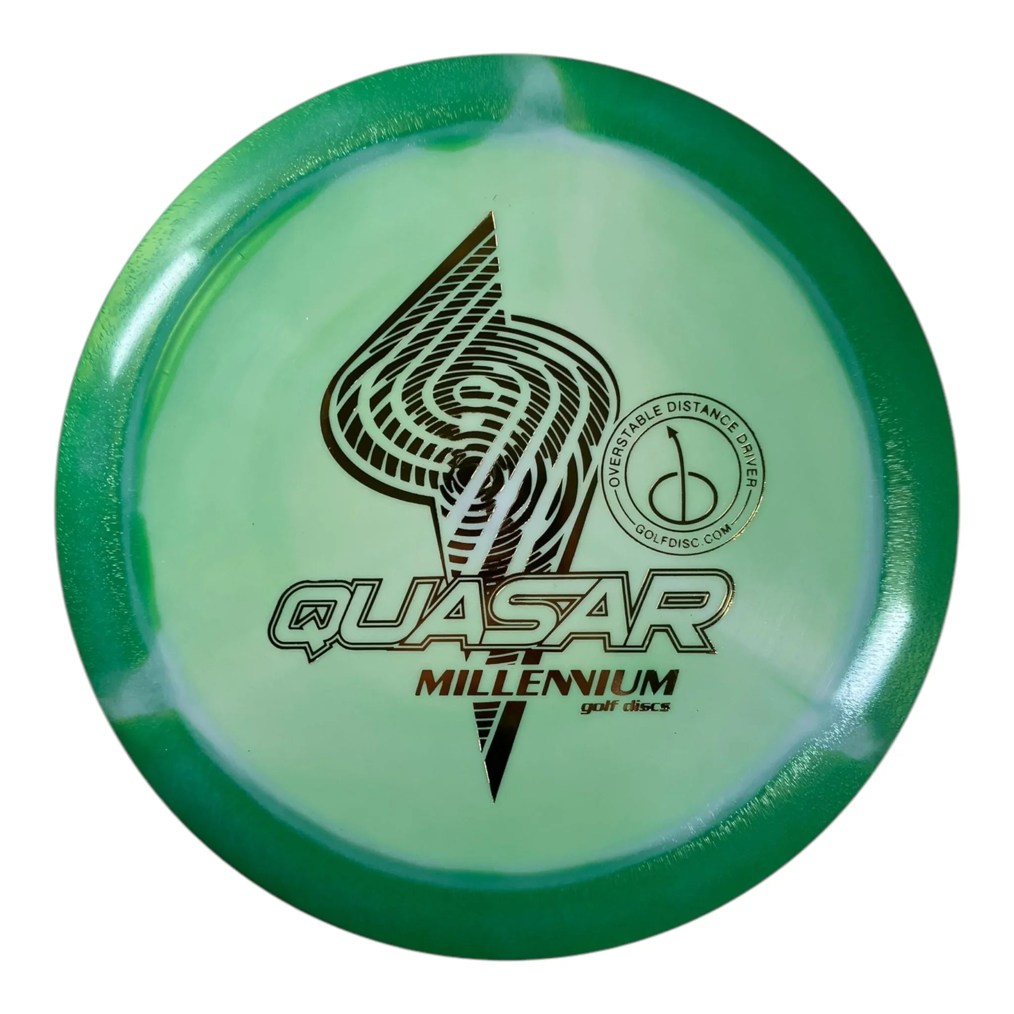 Millennium Golf Discs Quasar | Sirius Helio | Green/Gold 172g Disc Golf