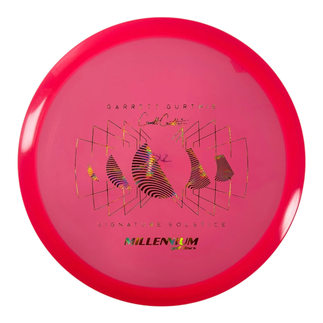 Millennium Golf Discs Solstice | Quantum | Pink/Gold Holo 175-176g (Garrett Gurthie) Disc Golf