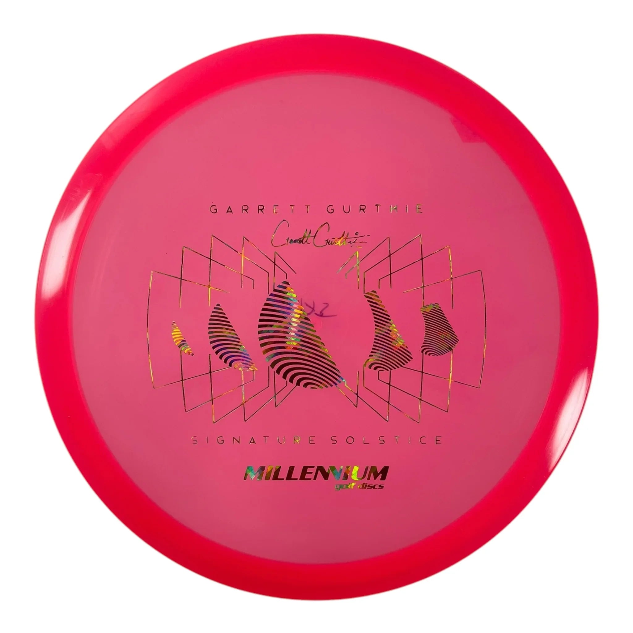 Millennium Golf Discs Solstice | Quantum | Pink/Gold Holo 175-176g (Garrett Gurthie) Disc Golf