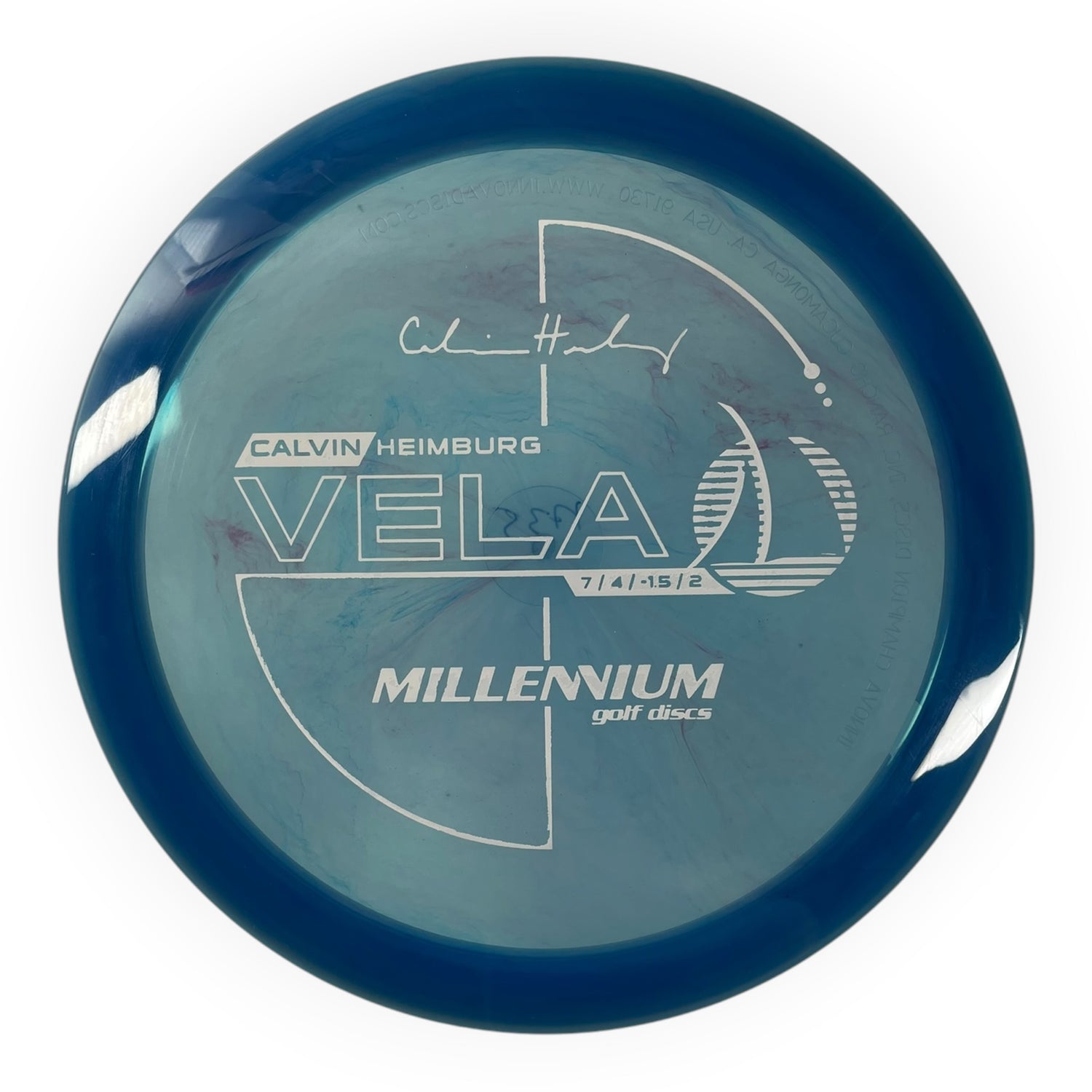 Millennium Golf Discs Vela | Quantum | Blue/White 174g (Calvin Heimburg) Disc Golf
