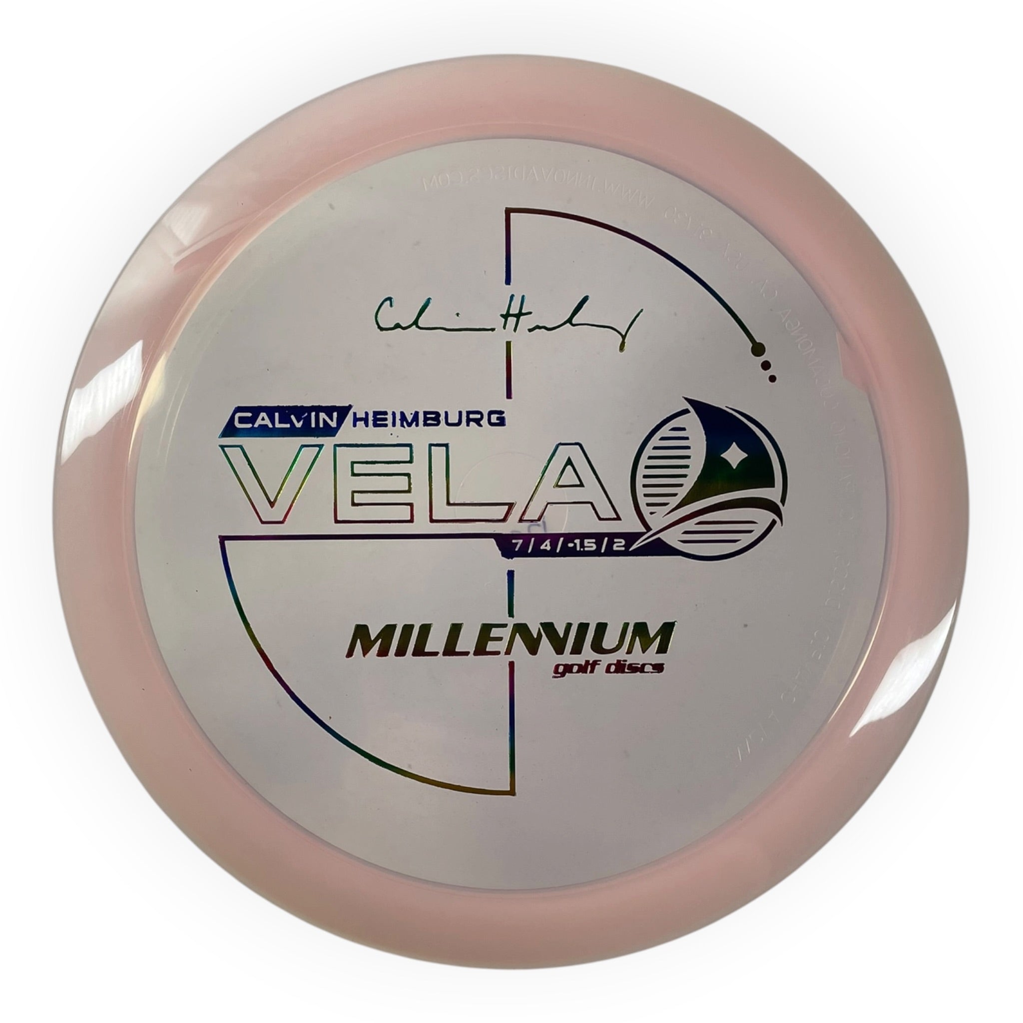 Millennium Golf Discs Vela | Quantum | Pink/Rainbow 171-172g (Calvin Heimburg) Disc Golf