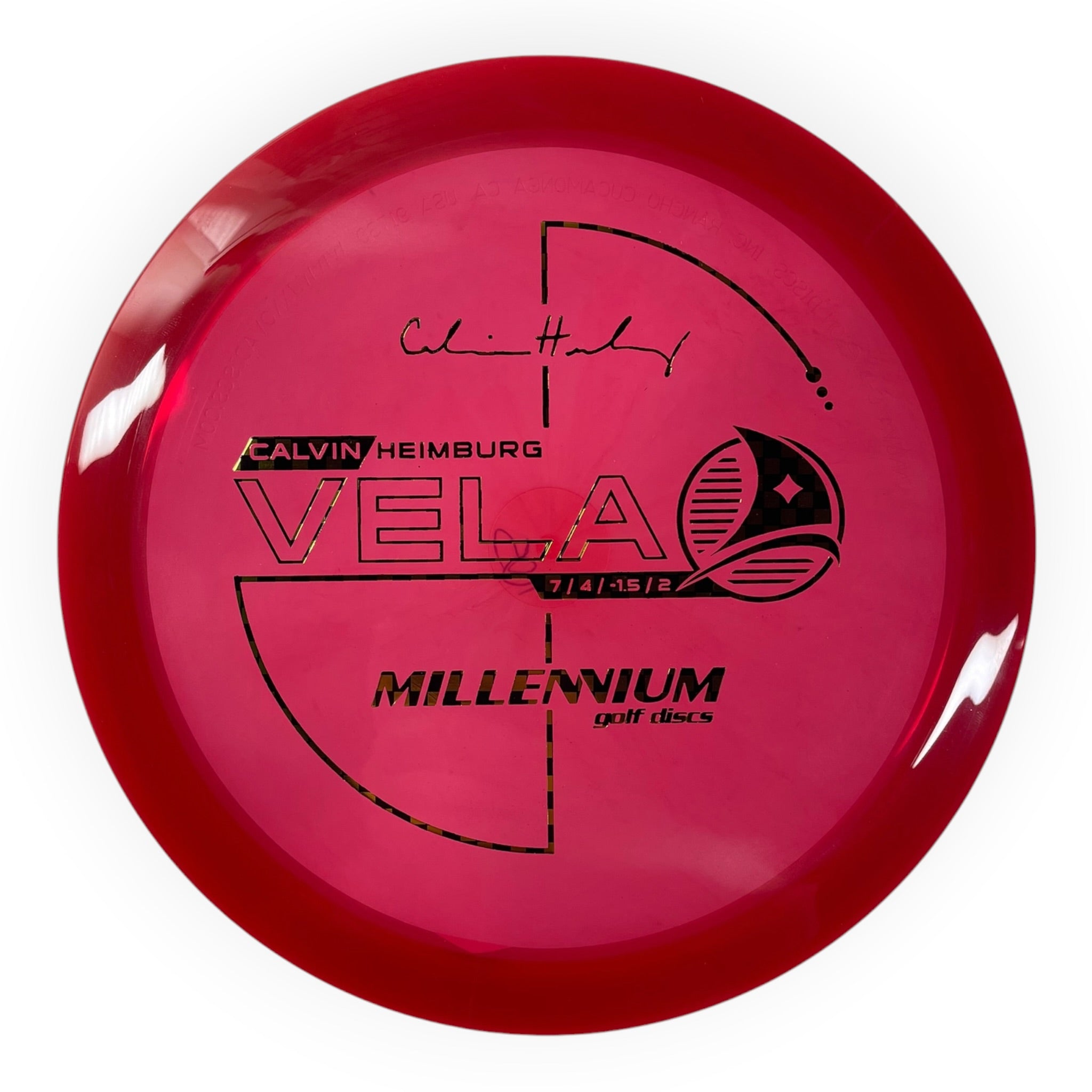 Millennium Golf Discs Vela | Quantum | Red/Checkers 165g (Calvin Heimburg) Disc Golf