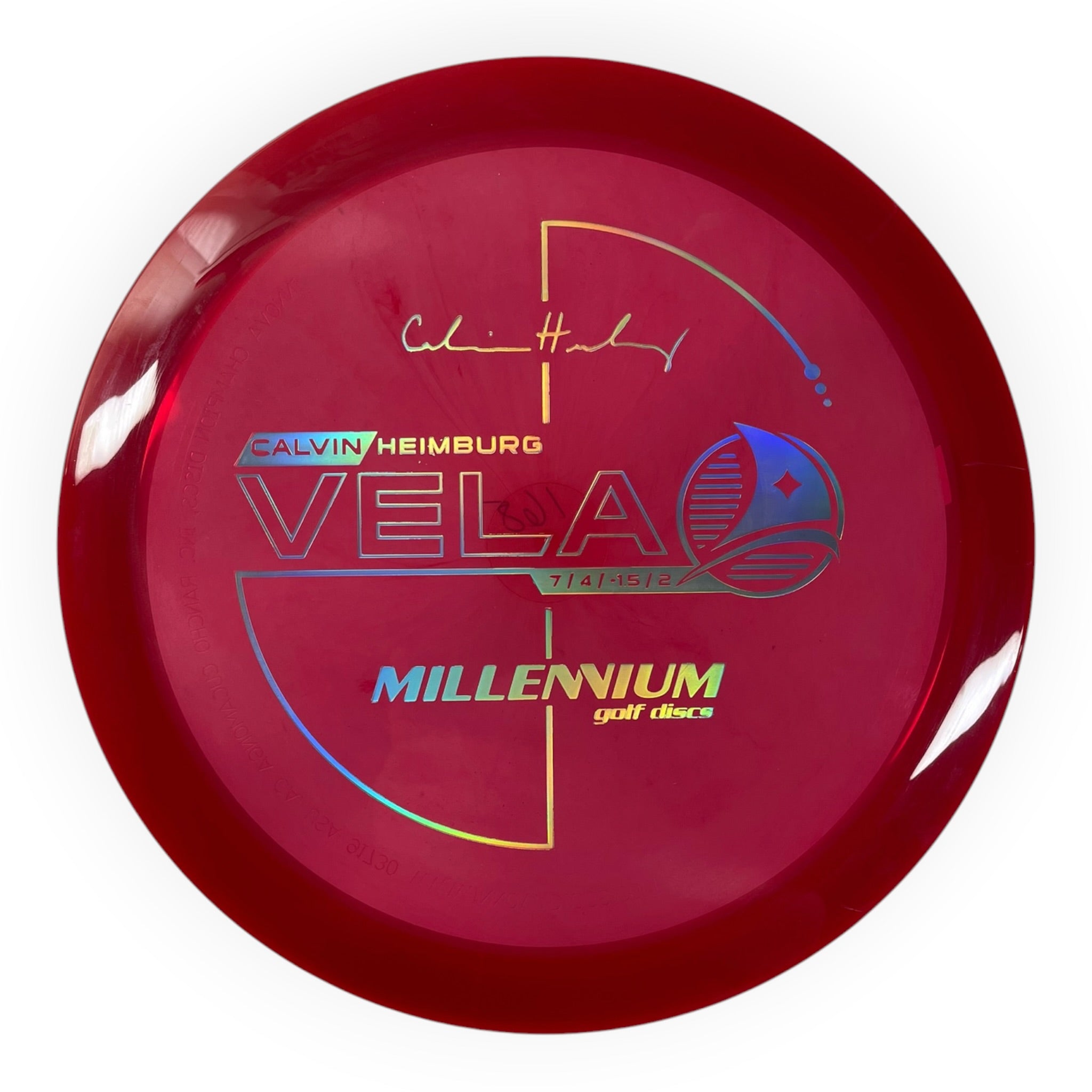 Millennium Golf Discs Vela | Quantum | Red/Holo 168g (Calvin Heimburg) Disc Golf