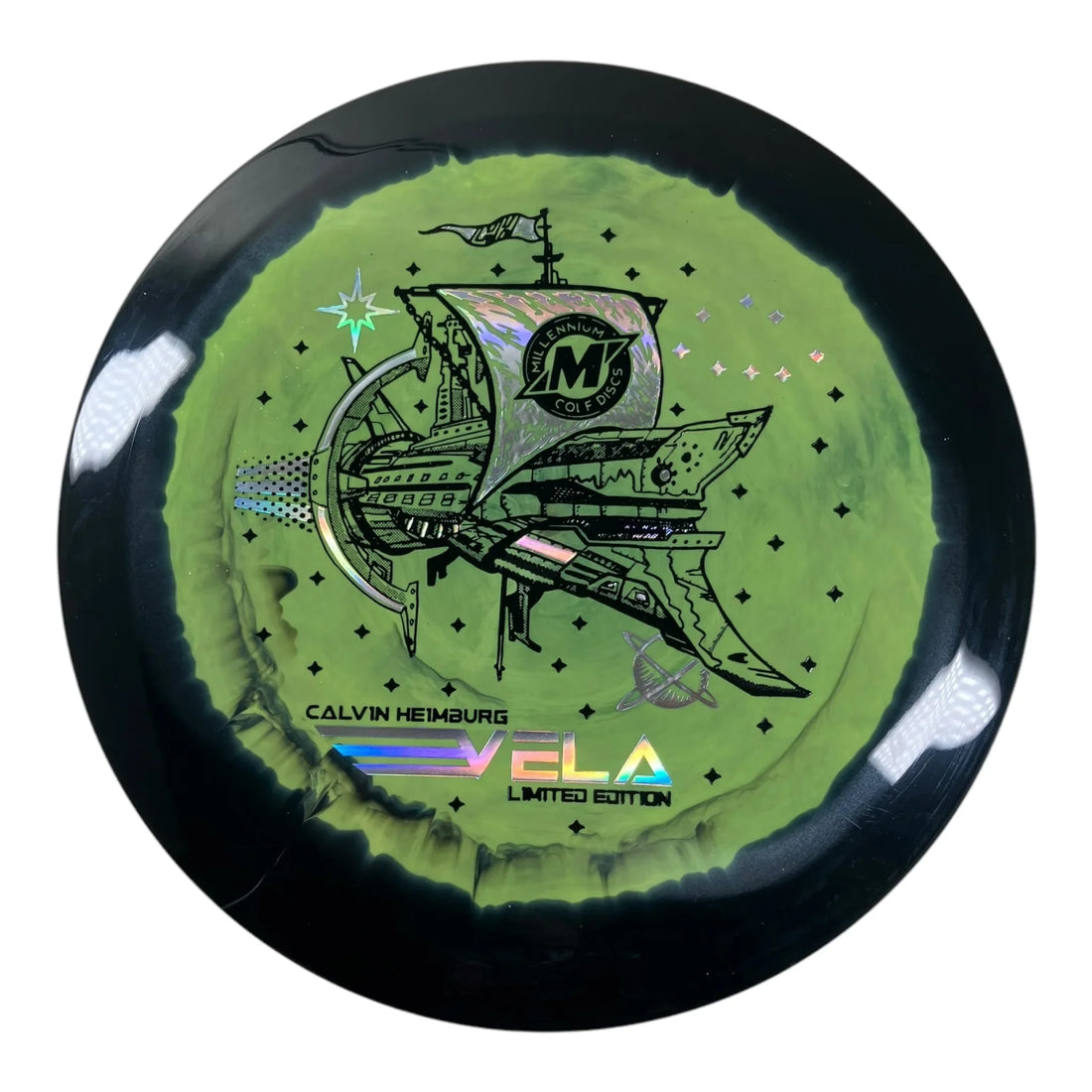 Millennium Golf Discs Vela | Sirius Helio | Black/Green 172g (Calvin Heimburg) Disc Golf