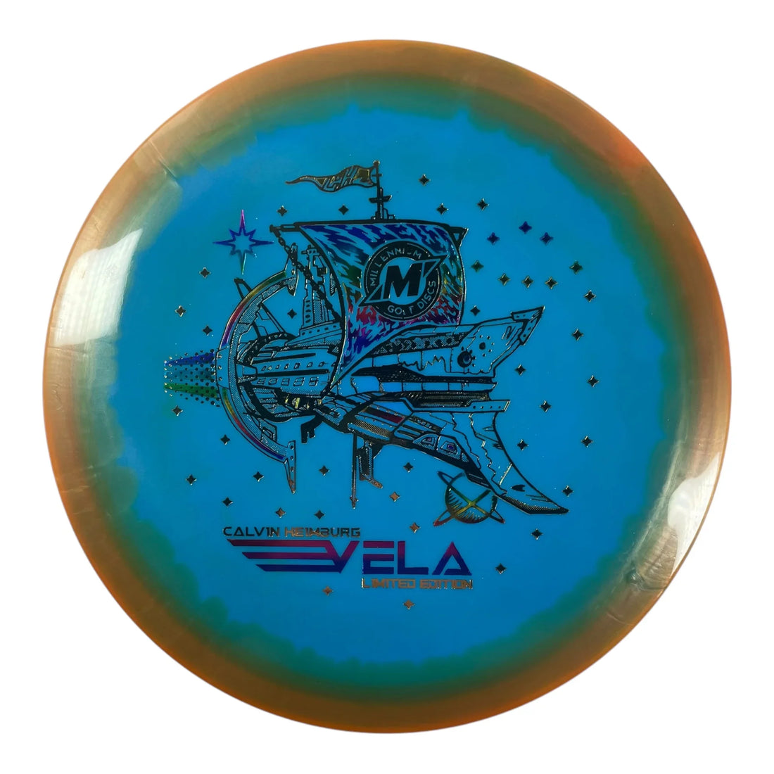 Millennium Golf Discs Vela | Sirius Helio | Blue/Gold 172g (Calvin Heimburg) Disc Golf