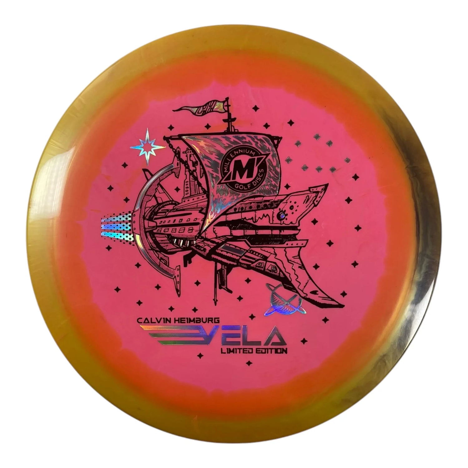 Millennium Golf Discs Vela | Sirius Helio | Pink/Black 166g (Calvin Heimburg) Disc Golf