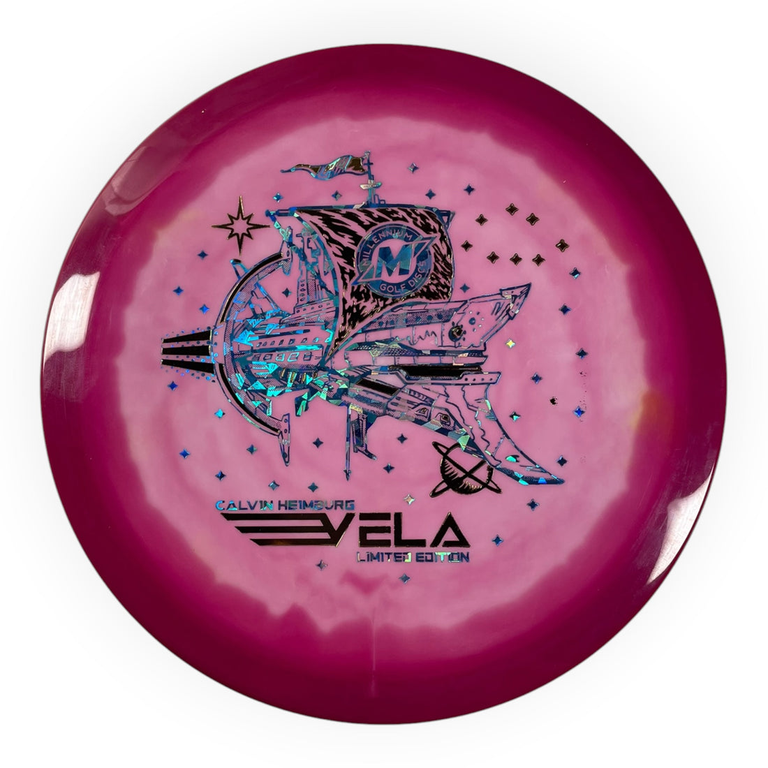Millennium Golf Discs Vela | Sirius Helio | Pink/Blue/Gold 163g (Calvin Heimburg) Disc Golf