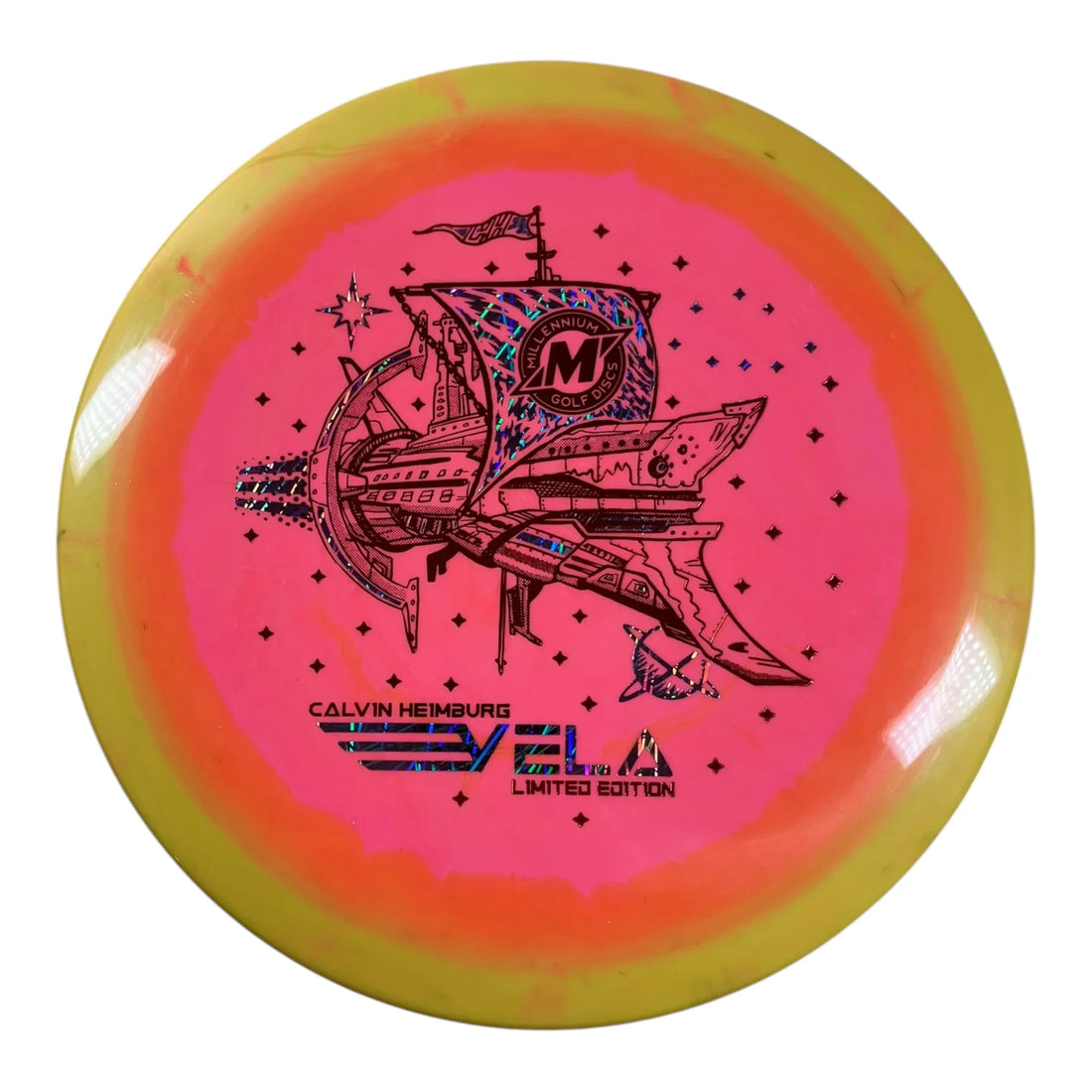 Millennium Golf Discs Vela | Sirius Helio | Pink/Gold 166g (Calvin Heimburg) Disc Golf