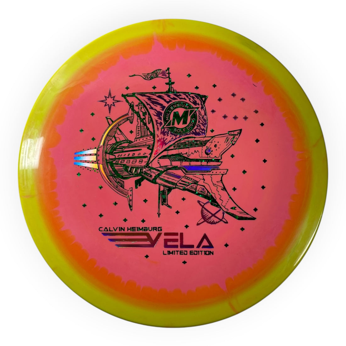Millennium Golf Discs Vela | Sirius Helio | Pink/Green/Pink 172g (Calvin Heimburg) Disc Golf