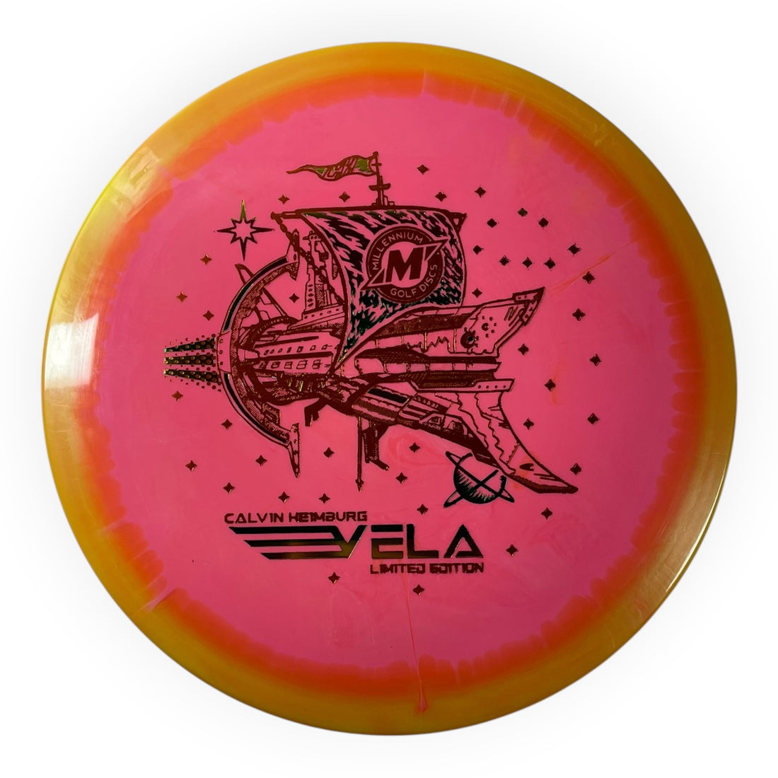Millennium Golf Discs Vela | Sirius Helio | Pink/Orange/Rasta 173g (Calvin Heimburg) Disc Golf