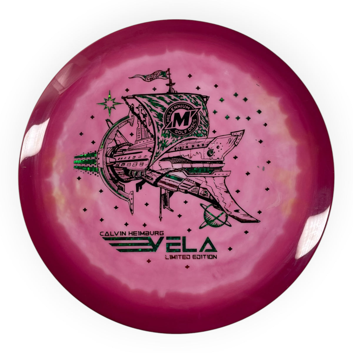 Millennium Golf Discs Vela | Sirius Helio | Pink/Red/Green 163g (Calvin Heimburg) Disc Golf