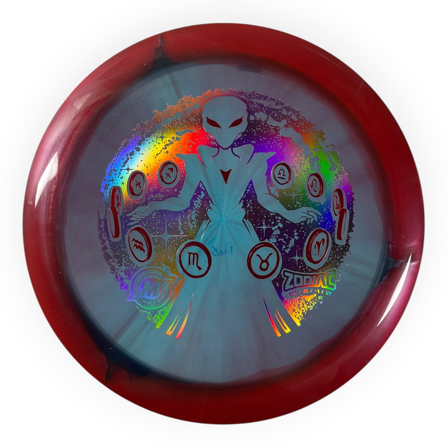 Millennium Golf Discs Zodiac | Quantum Helio | Blue/Pink Holo 168g Disc Golf