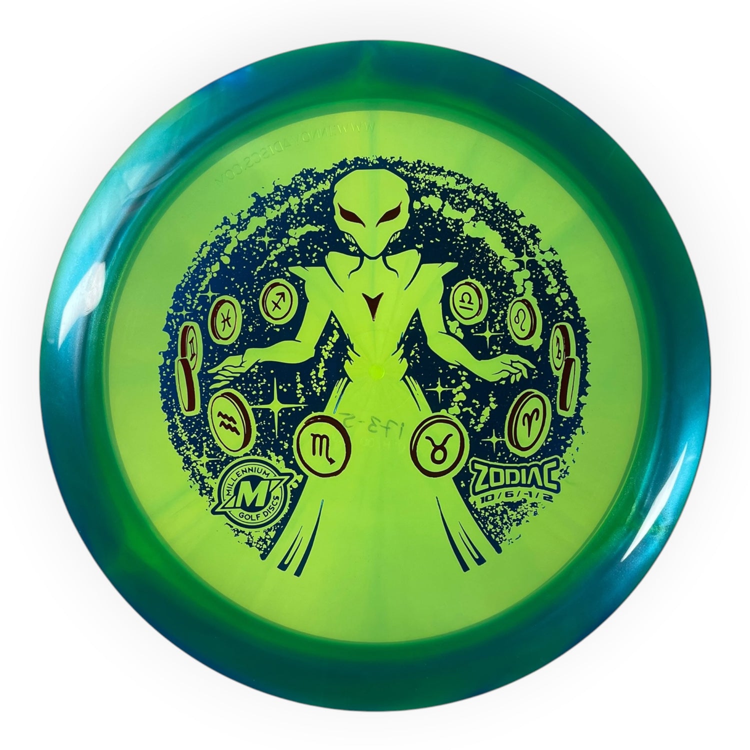 Millennium Golf Discs Zodiac | Quantum Helio | Green/Blue 174g Disc Golf