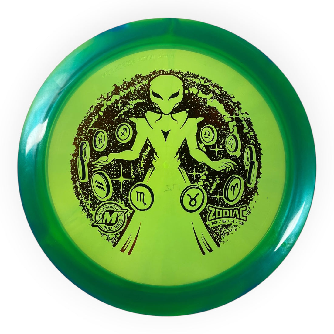 Millennium Golf Discs Zodiac | Quantum Helio | Green/Bronze 172g Disc Golf