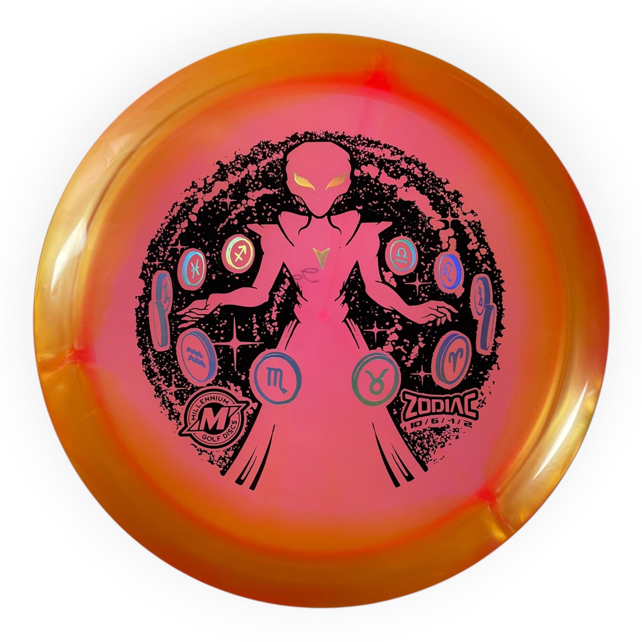 Millennium Golf Discs Zodiac | Quantum Helio | Pink/Black 166g Disc Golf