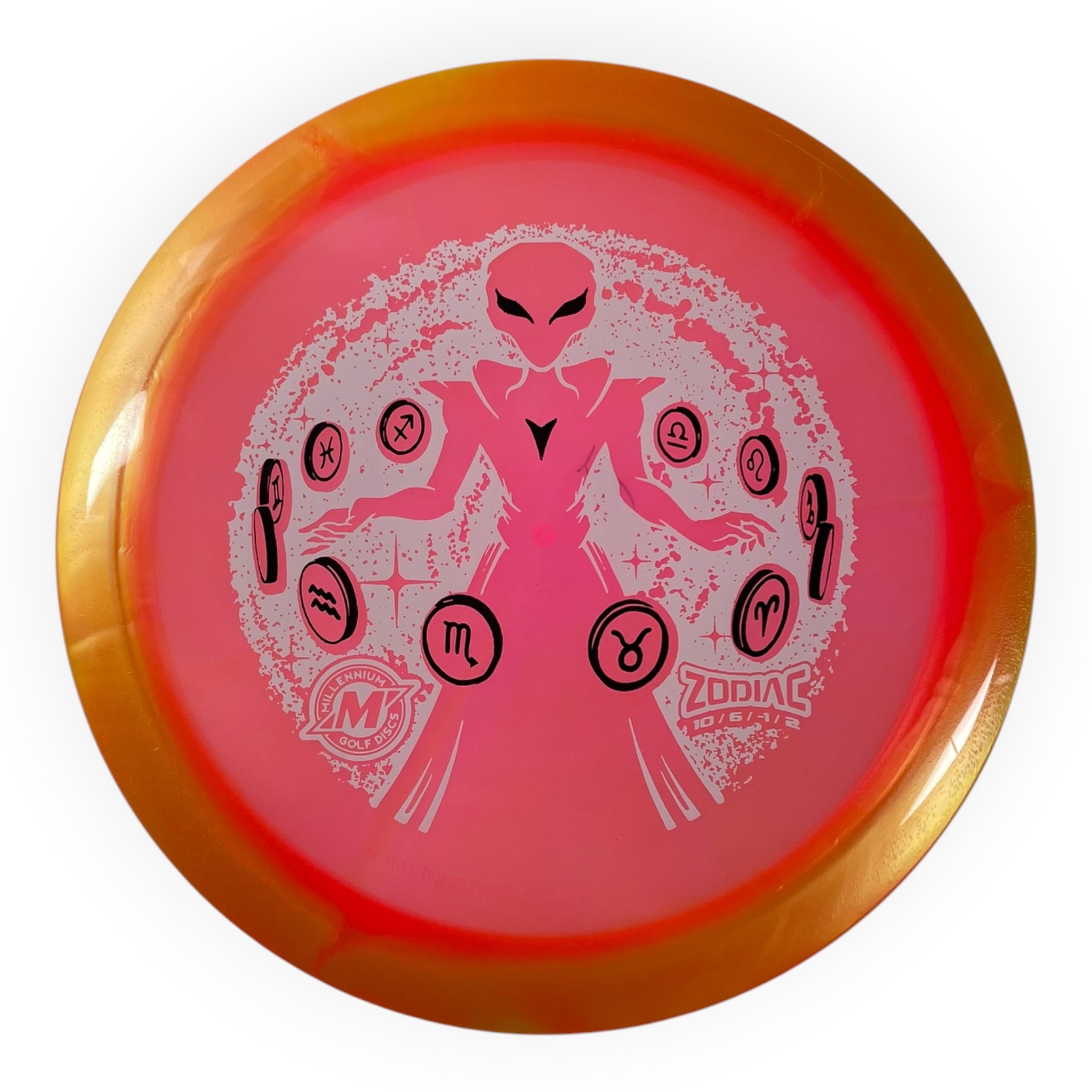 Millennium Golf Discs Zodiac | Quantum Helio | Pink/White 172g Disc Golf