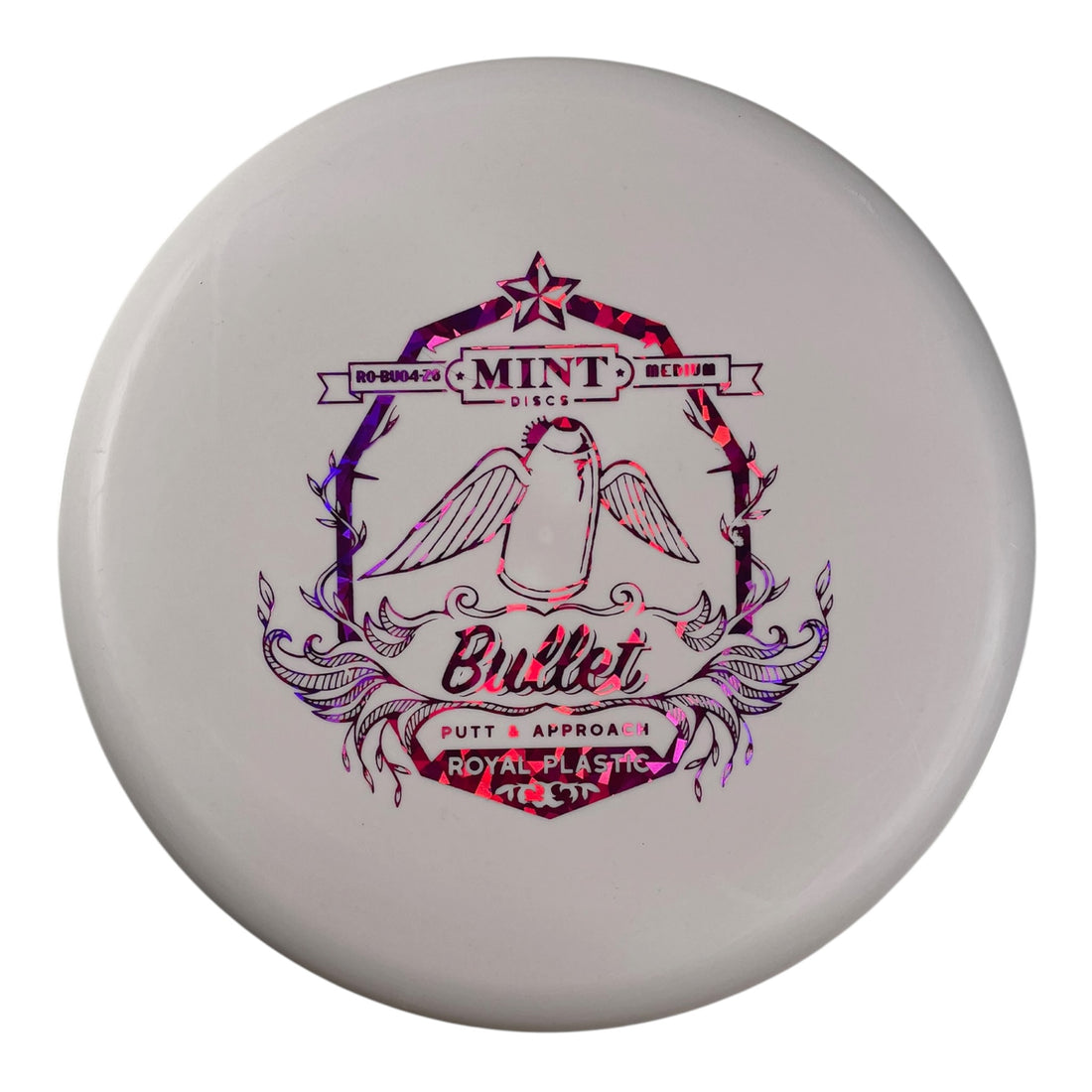 Mint Discs Bullet | Medium Royal | Light Pink/Pink Holo 175g Disc Golf