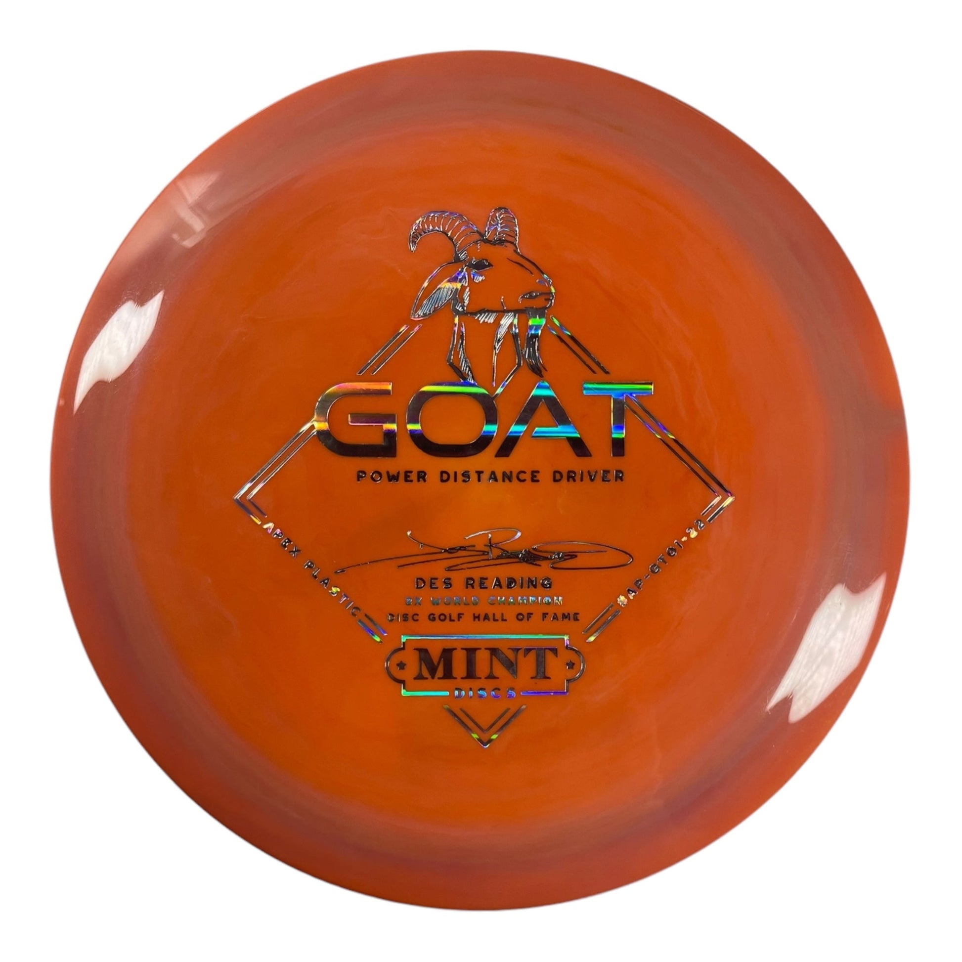 Mint Discs Goat | Apex | Orange/Holo 175g (Des Reading) Disc Golf