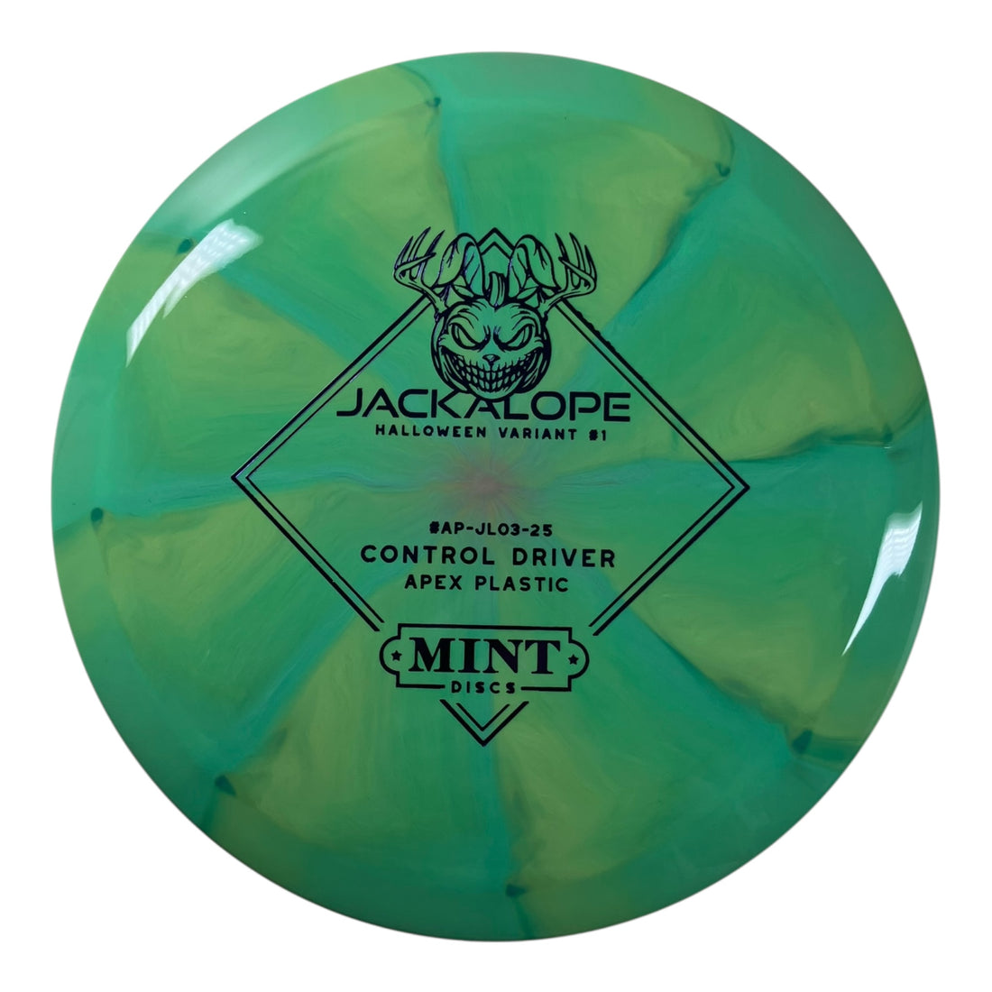 Mint Discs Jackalope | Apex Swirl | Lime/Purple 174g (Halloween Variant) Disc Golf