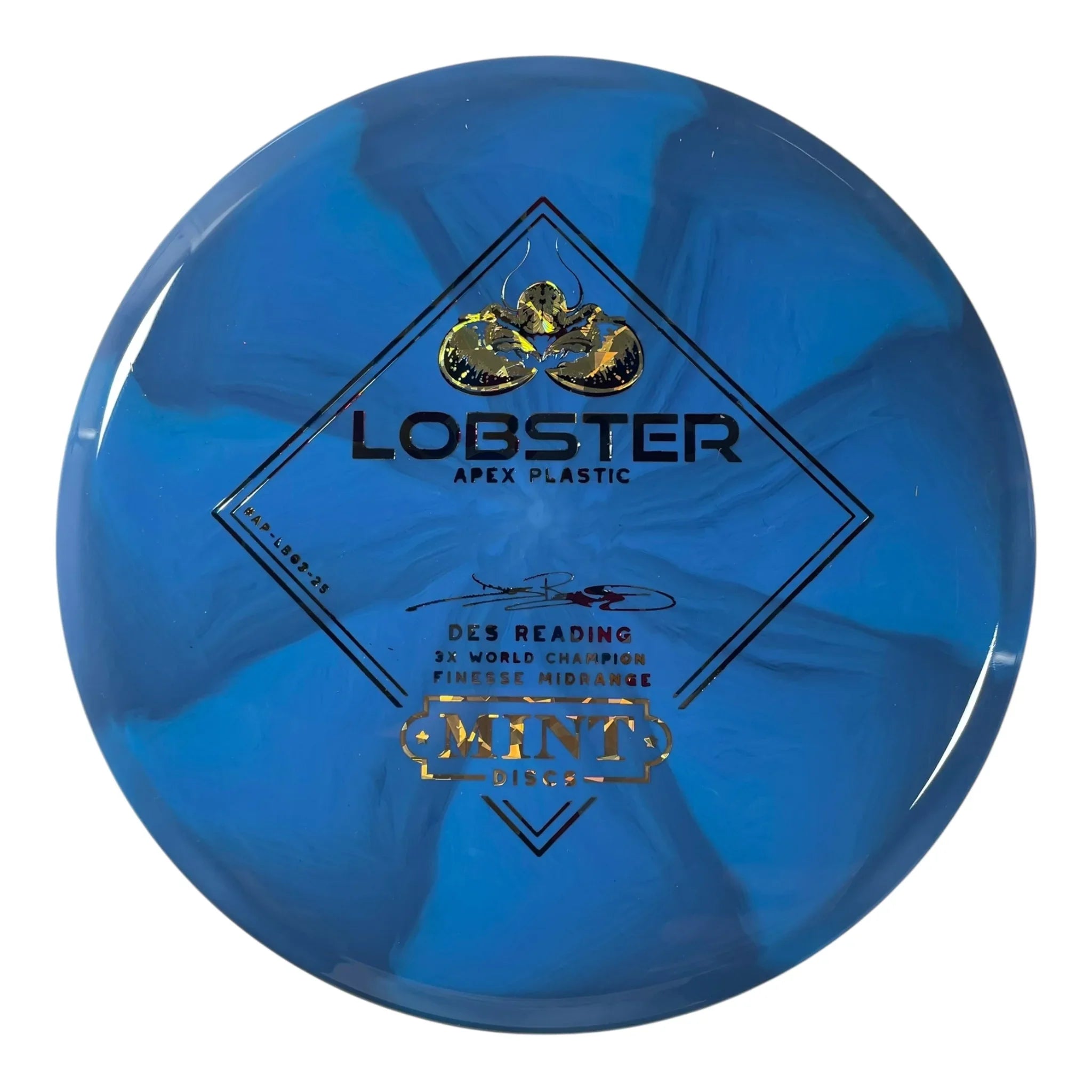 Mint Discs Lobster | Apex Swirl | Blue/Gold/Dots 178g Disc Golf
