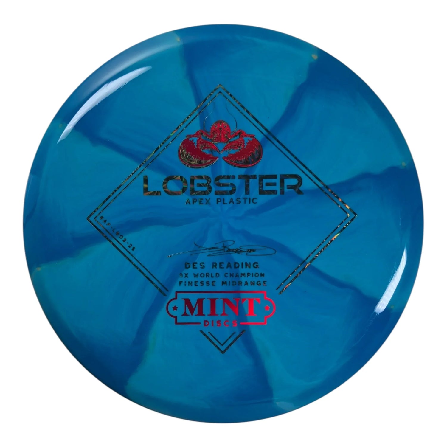 Mint Discs Lobster | Apex Swirl | Blue/Grey/Red 174g Disc Golf