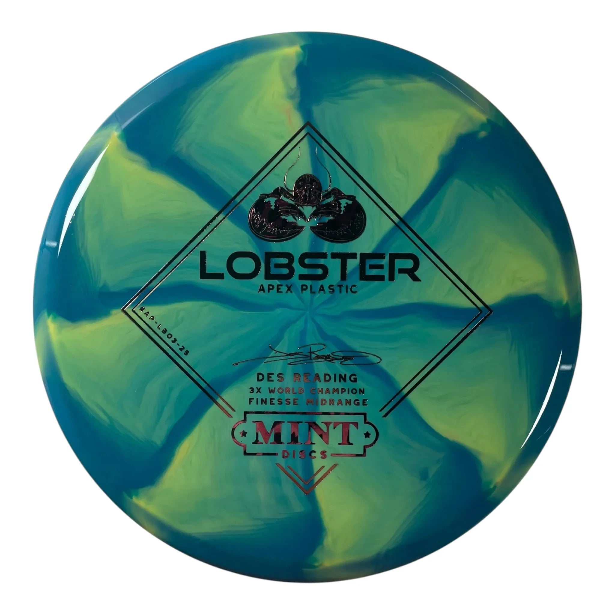 Mint Discs Lobster | Apex Swirl | Blue/Pink Dots/Brown 174g Disc Golf