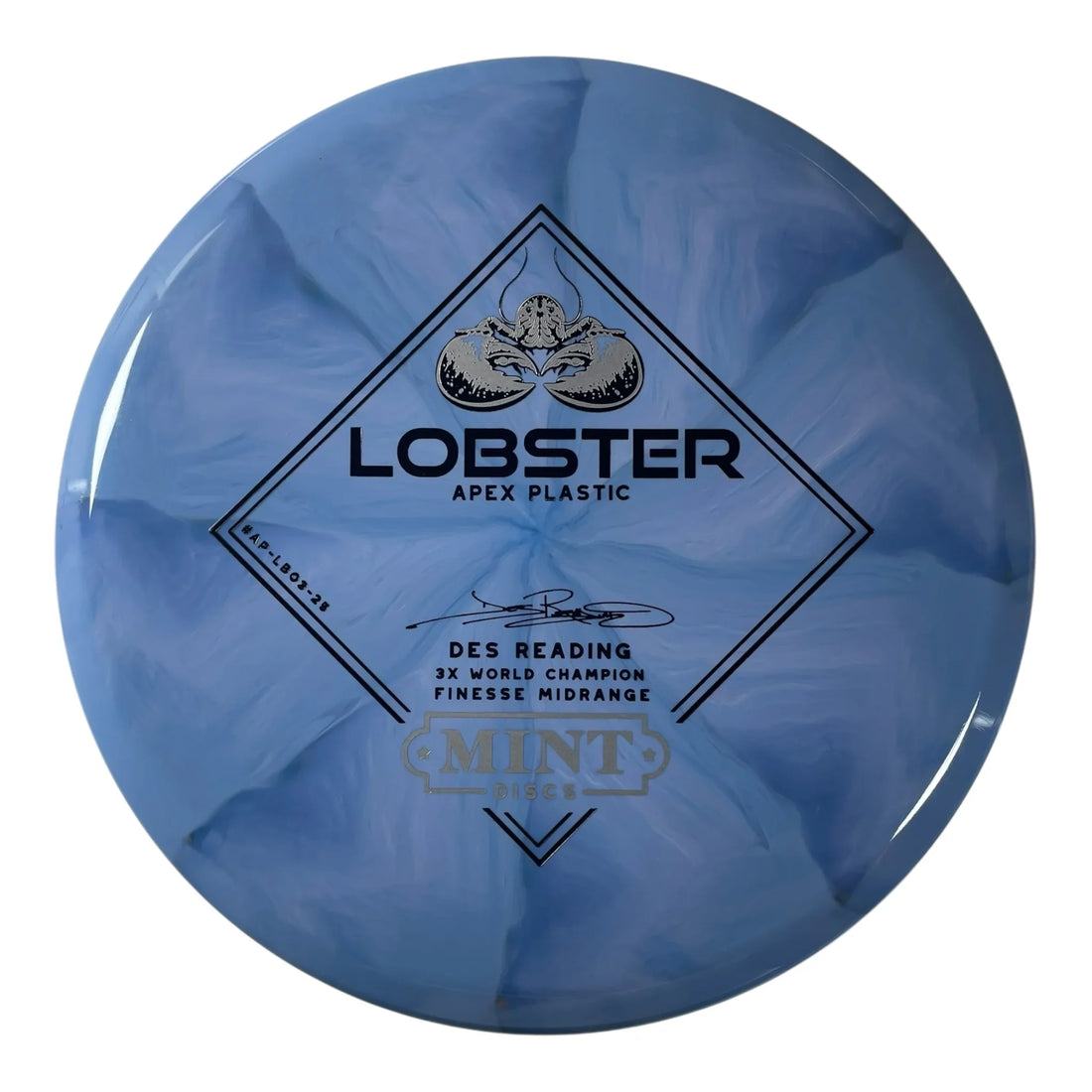 Mint Discs Lobster | Apex Swirl | Blue/Silver/Black 174g Disc Golf
